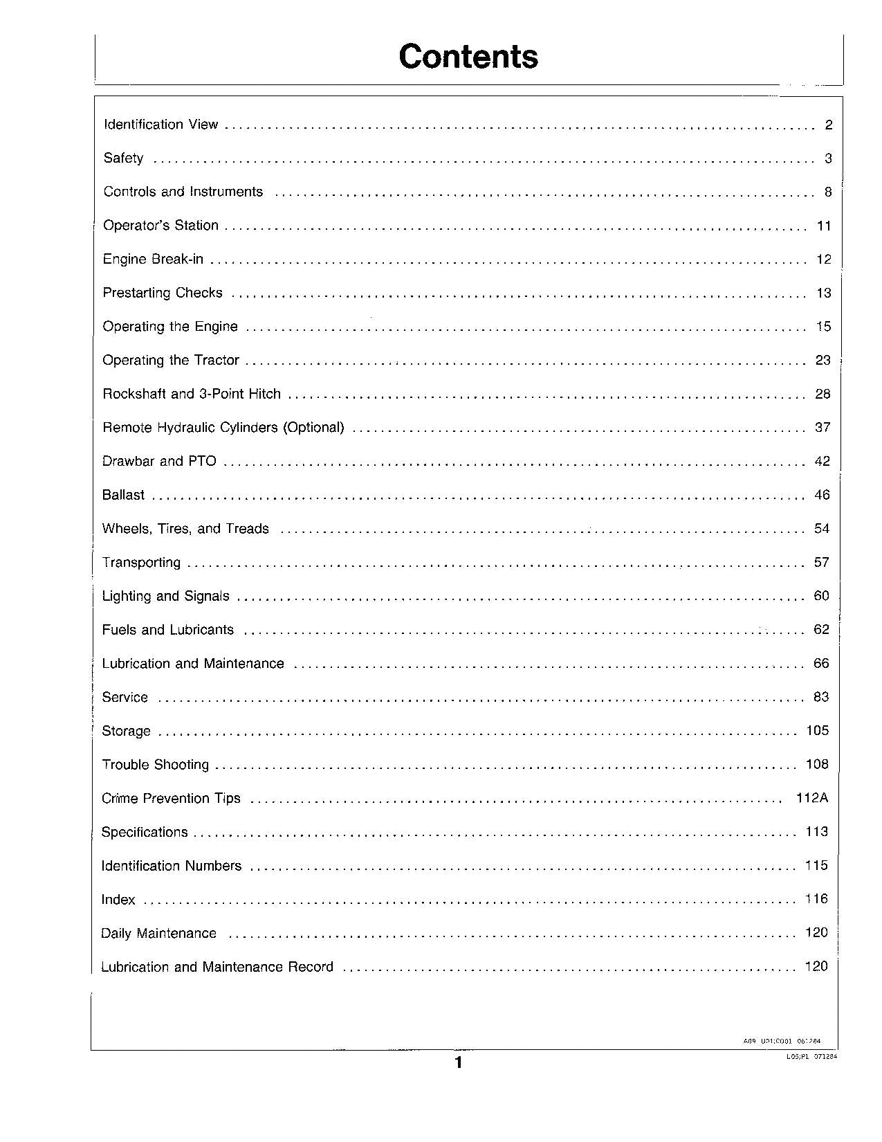 JOHN DEERE 650 750 TRACTOR OPERATORS MANUAL