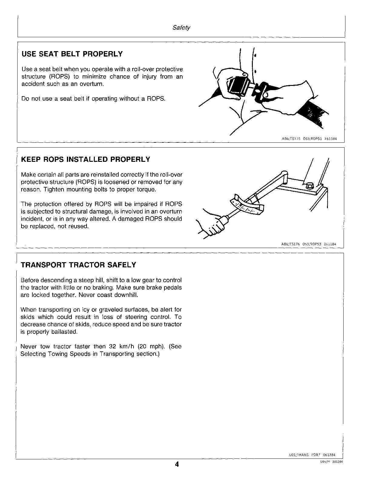 JOHN DEERE 650 750 TRACTOR OPERATORS MANUAL