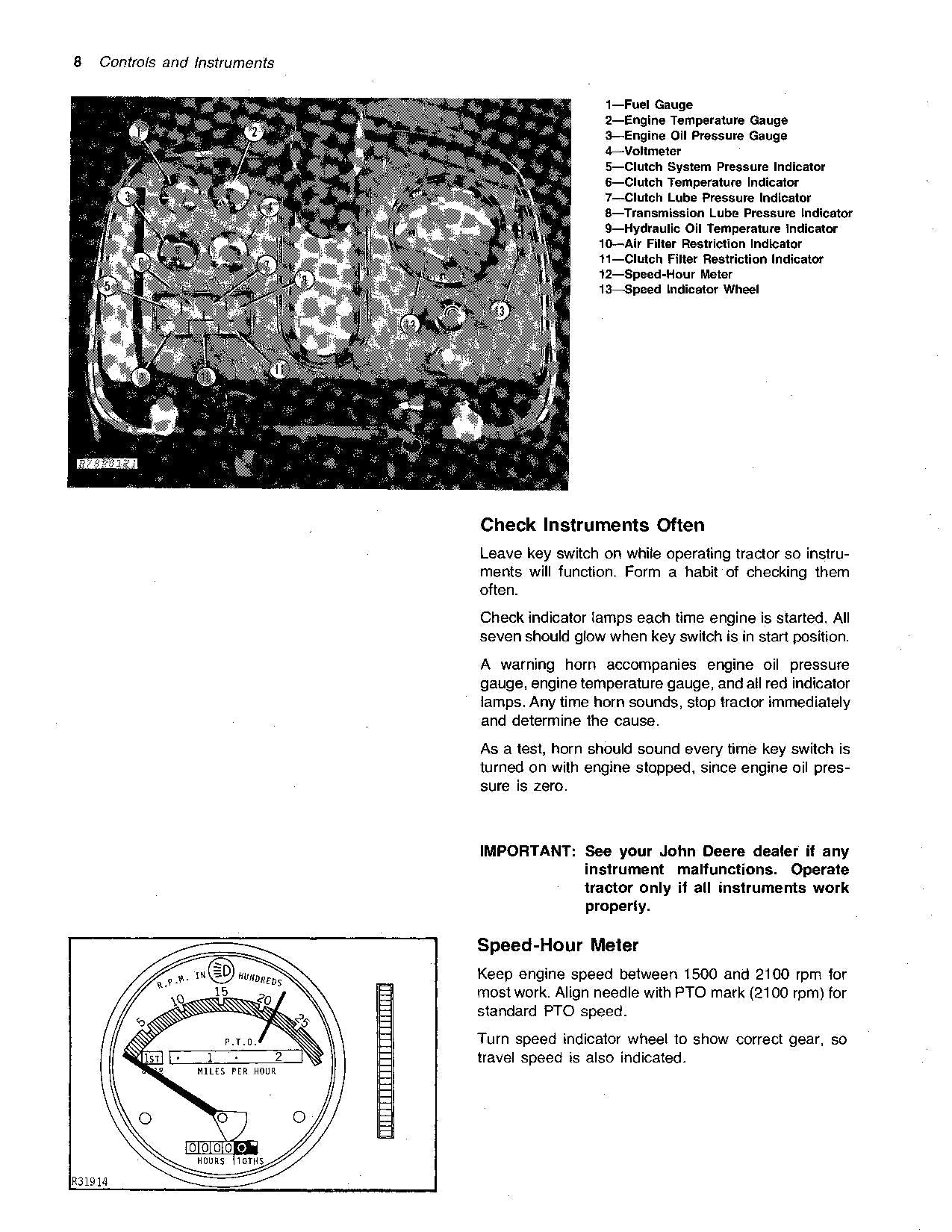 JOHN DEERE 8440 8640 TRACTOR OPERATORS MANUAL