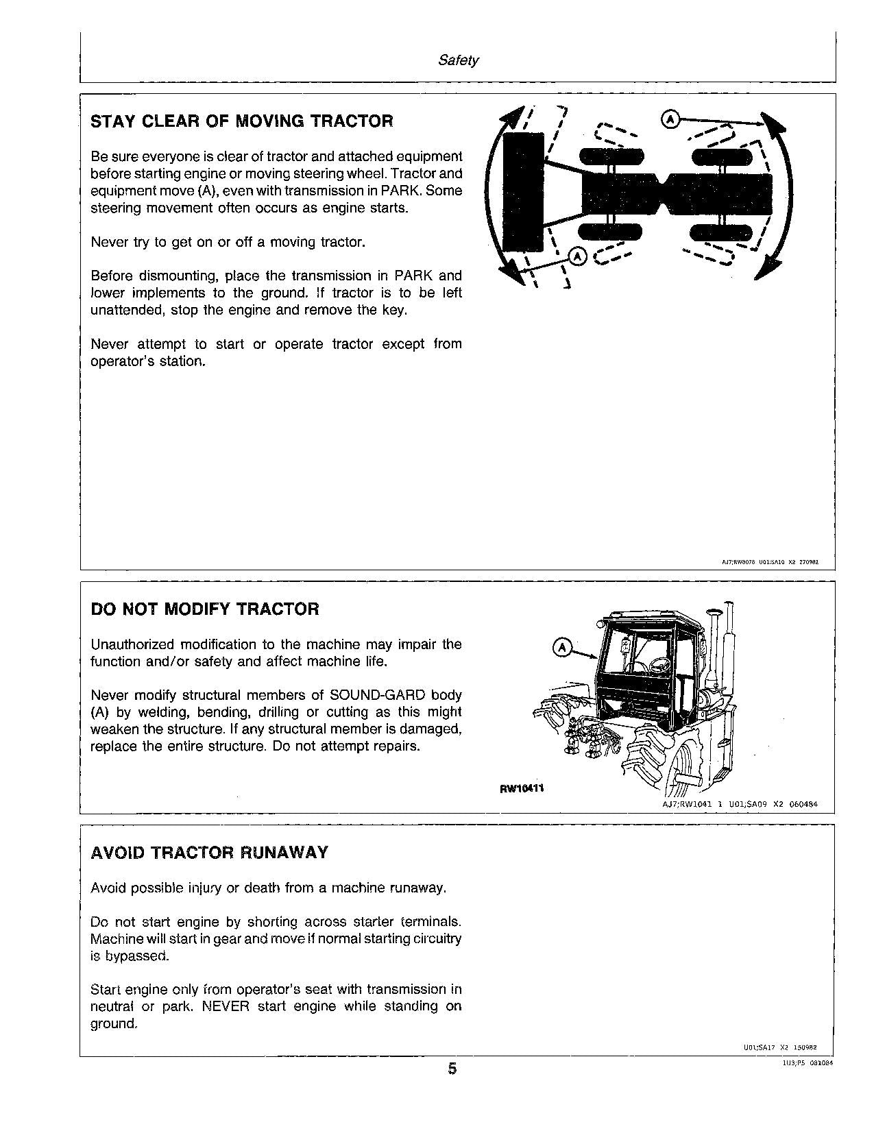 JOHN DEERE 8450 8650 TRACTOR OPERATORS MANUAL 0 - 5500 0-008000