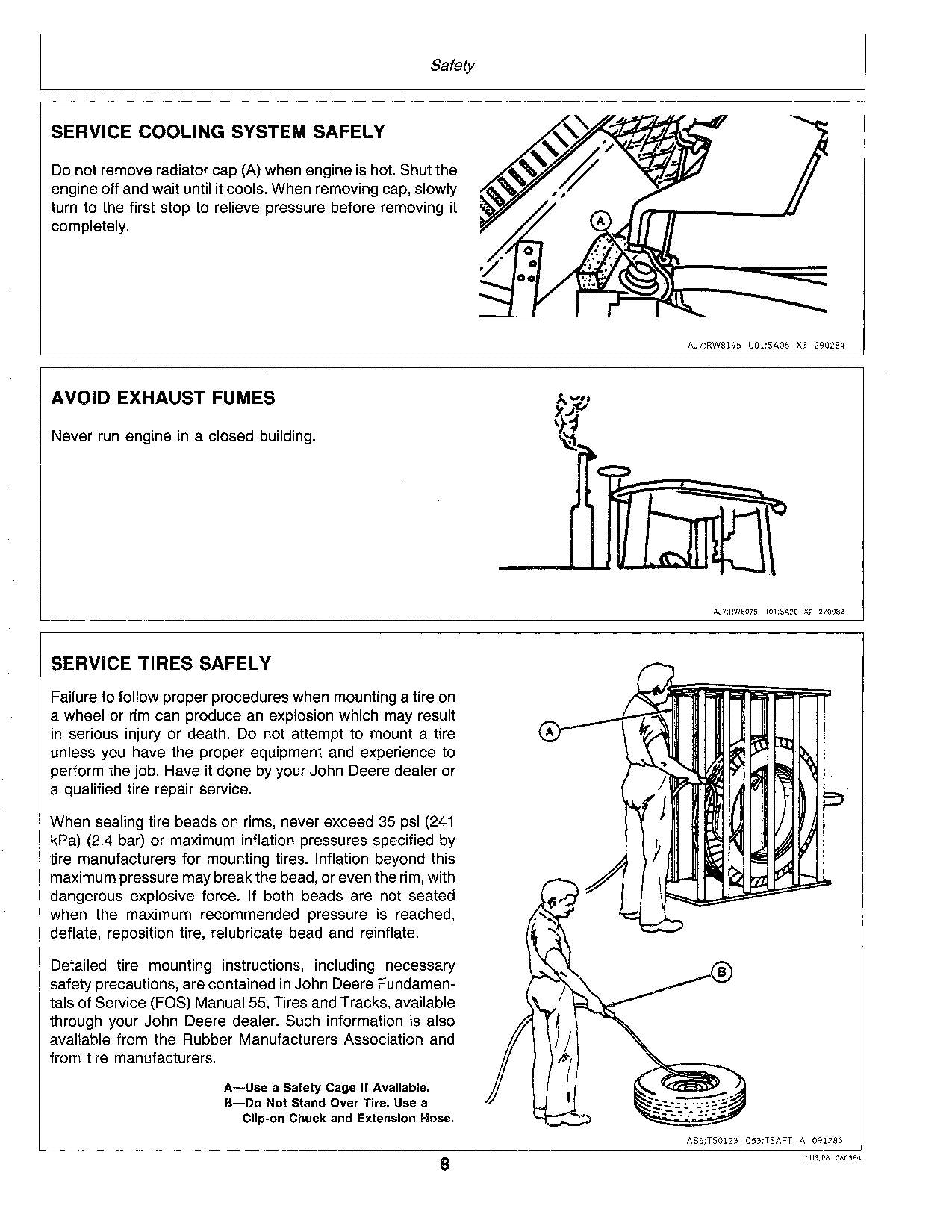 JOHN DEERE 8450 8650 TRACTOR OPERATORS MANUAL 0 - 5500 0-008000