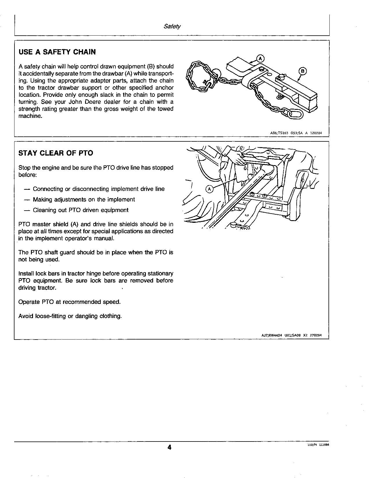 MANUEL D'UTILISATION DU TRACTEUR JOHN DEERE 8850 000000-006500