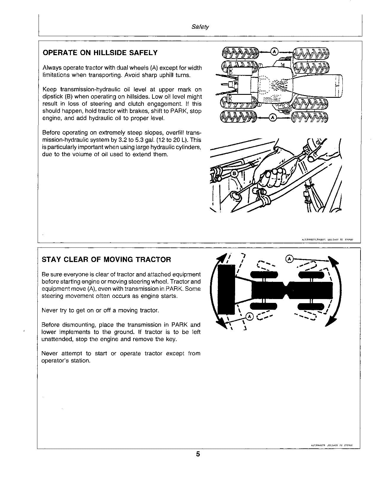 MANUEL D'UTILISATION DU TRACTEUR JOHN DEERE 8850 000000-006500