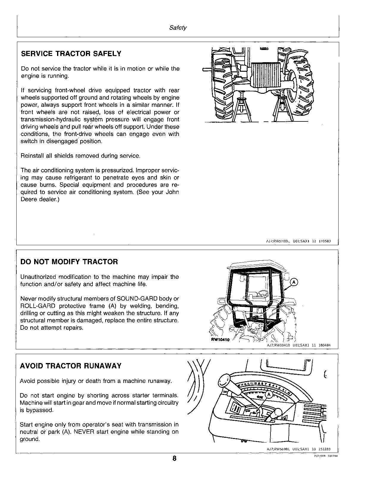 JOHN DEERE 4050 4250 4450 TRACTOR OPERATORS MANUAL 0-005510 0-009672