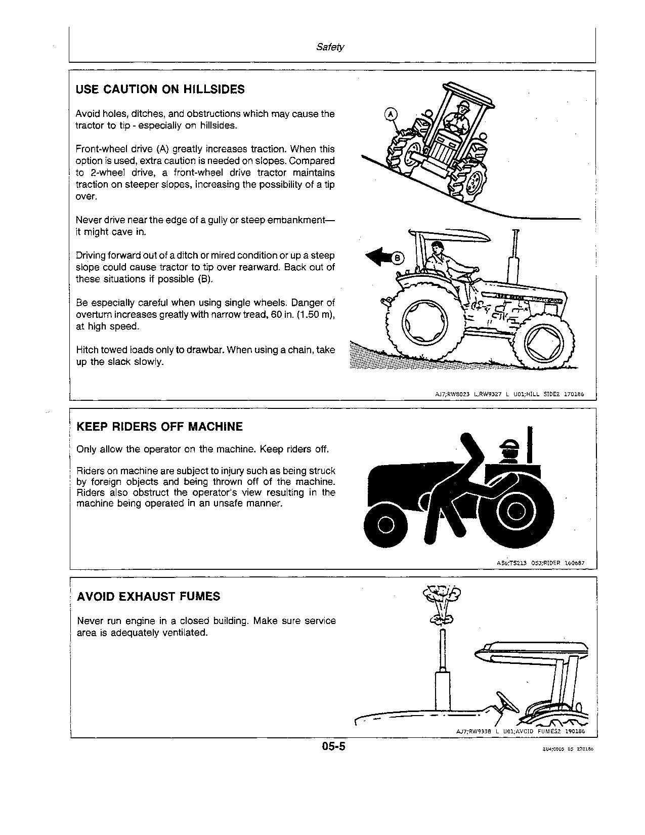 JOHN DEERE 1250 1450 1650 TRACTOR OPERATORS MANUAL