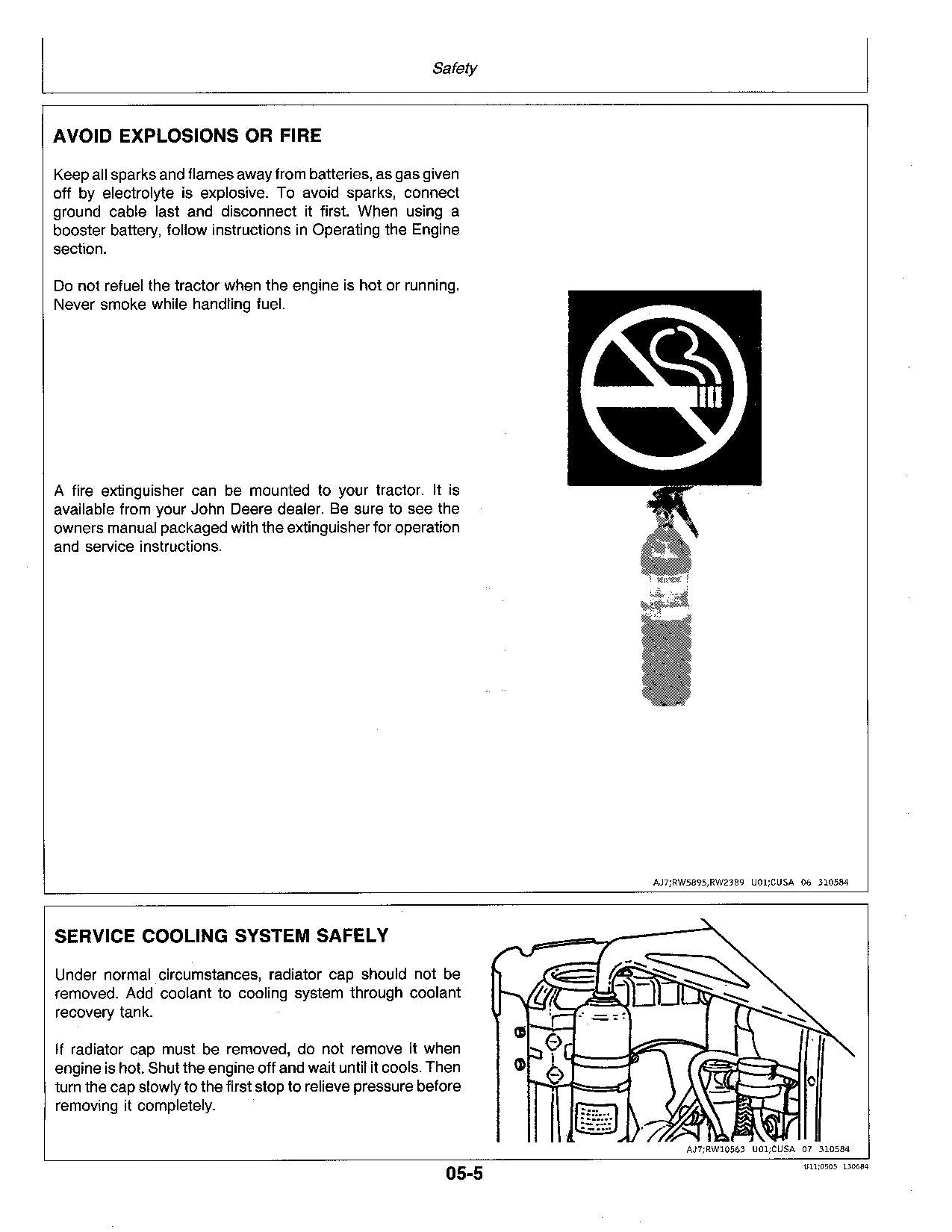 JOHN DEERE 1050 850 950 TRAKTOR-BETRIEBSHANDBUCH