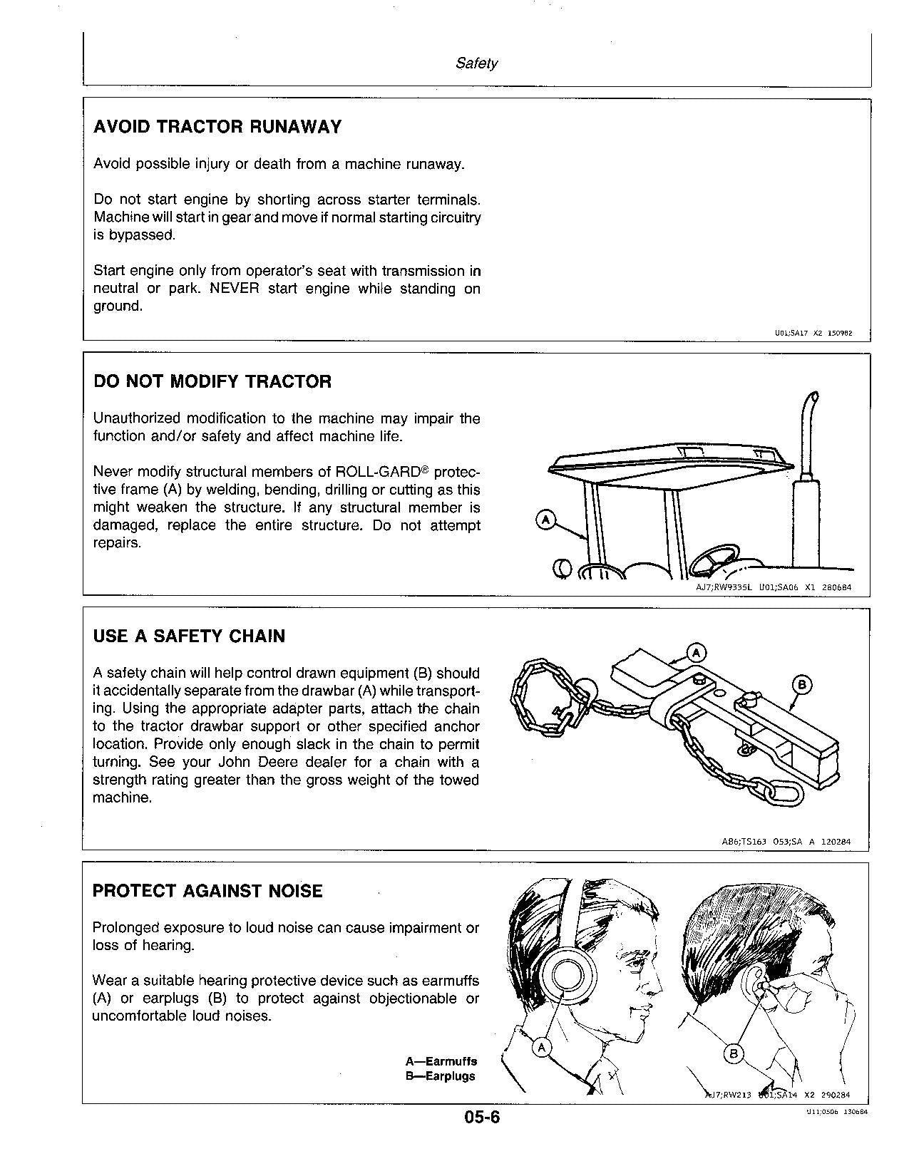 JOHN DEERE 1050  850  950 TRACTOR OPERATORS MANUAL