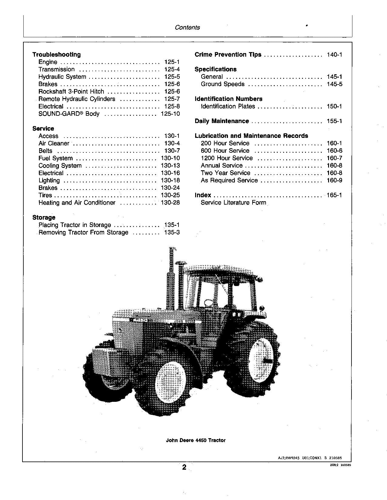 JOHN DEERE 4050 TRAKTOR BEDIENUNGSANLEITUNG