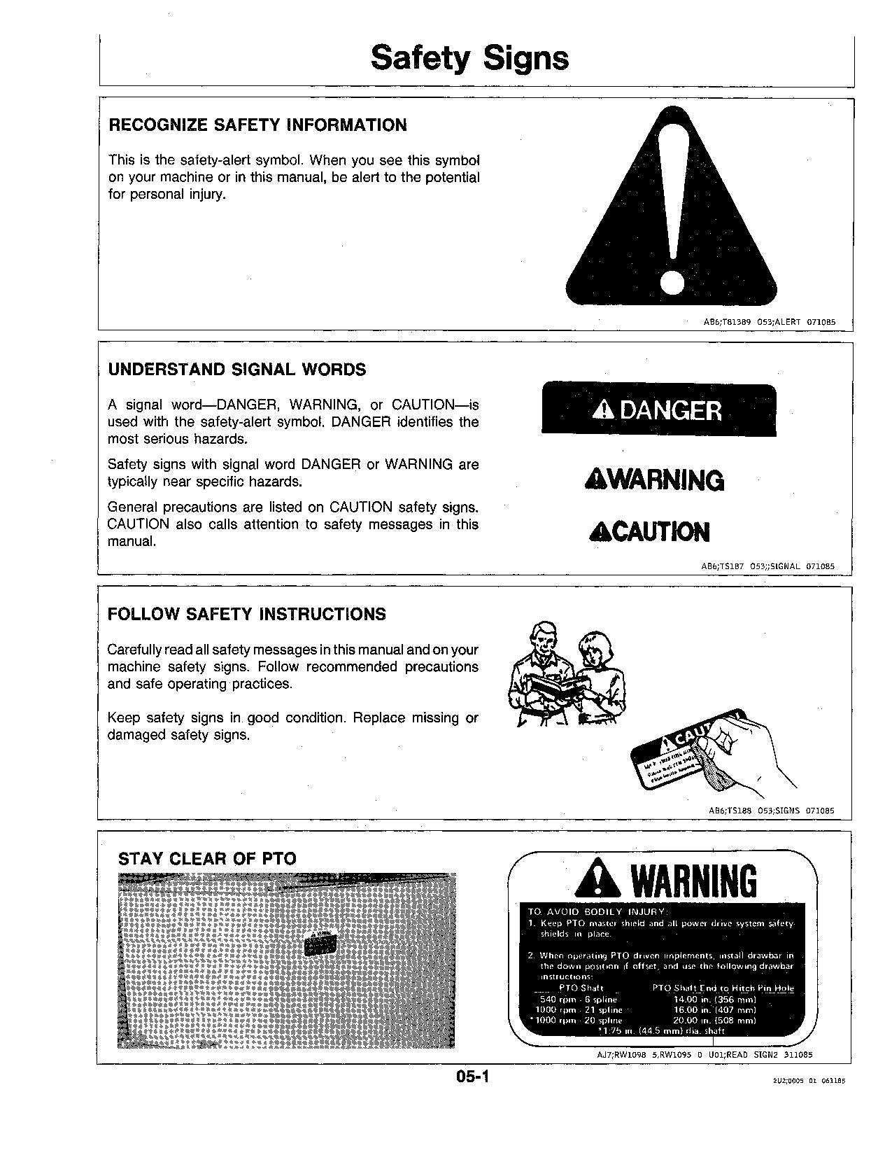 JOHN DEERE 8450 8650 TRACTOR OPERATORS MANUAL 005501-008001-