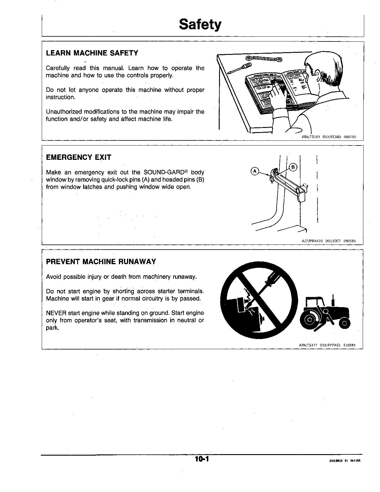 JOHN DEERE 8450 8650 TRACTOR OPERATORS MANUAL 005501-008001-