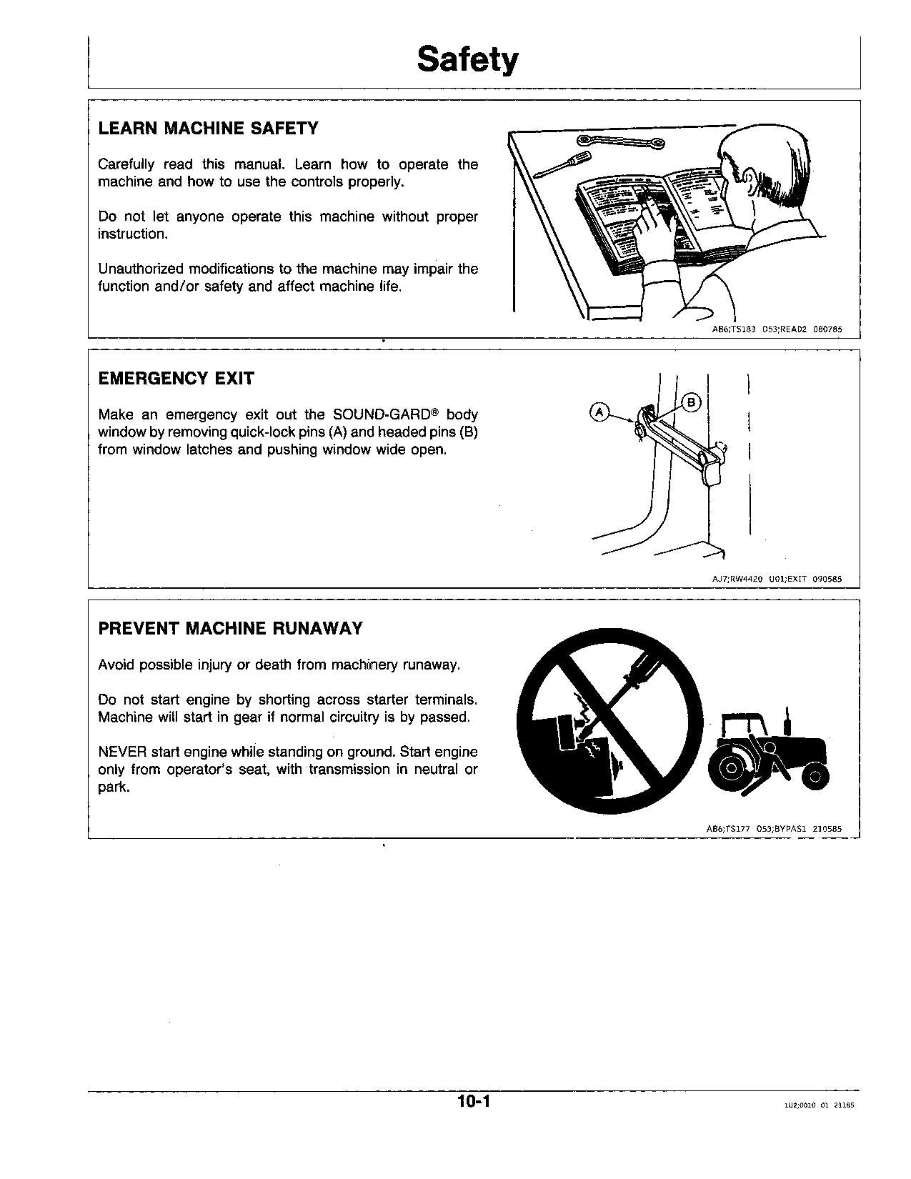 JOHN DEERE 8850 TRACTOR OPERATORS MANUAL 006501-