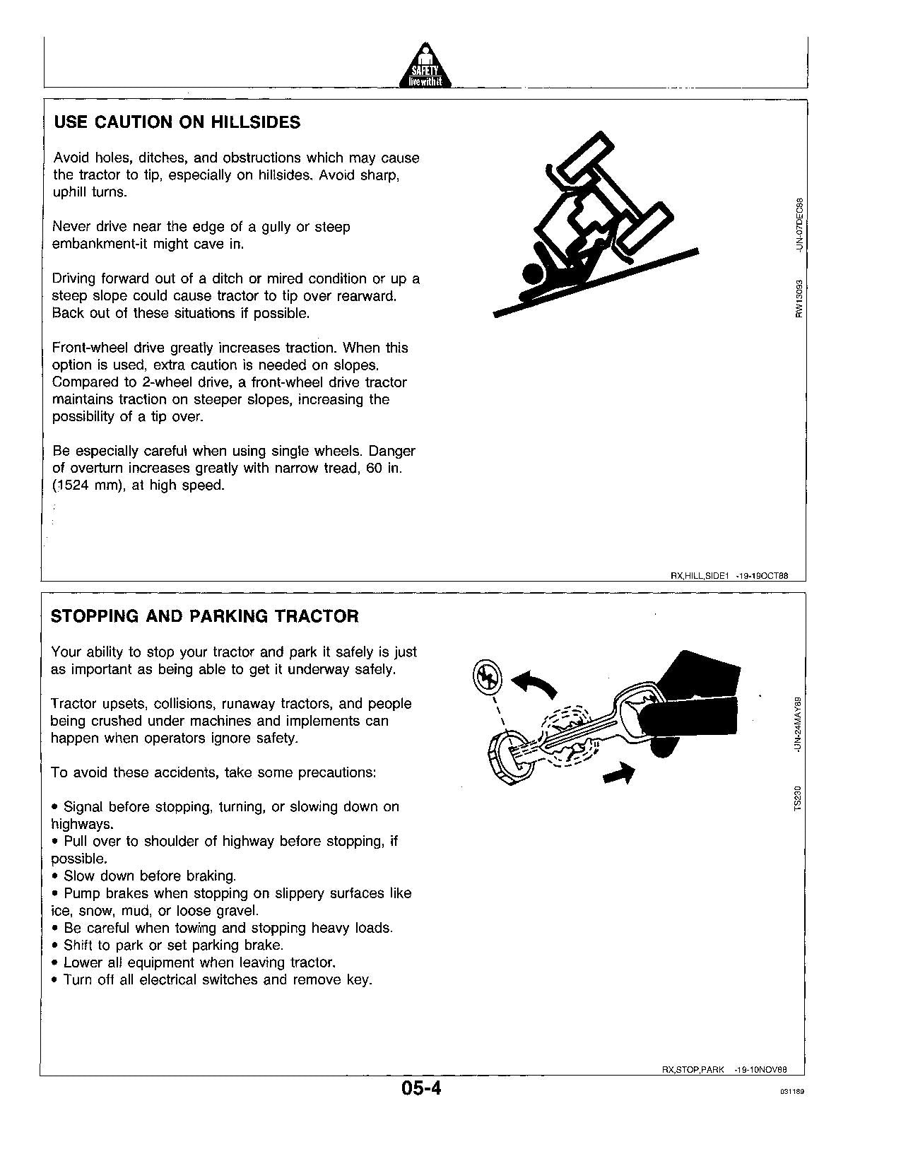 JOHN DEERE 4555 4755 4955 TRAKTOR-BETRIEBSHANDBUCH