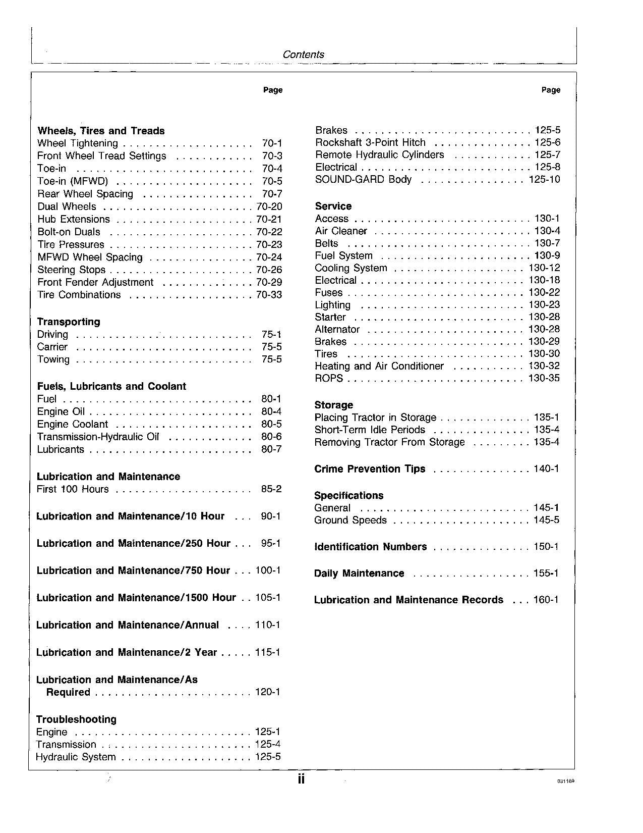 JOHN DEERE 4555 4755 4955 TRACTOR OPERATORS MANUAL