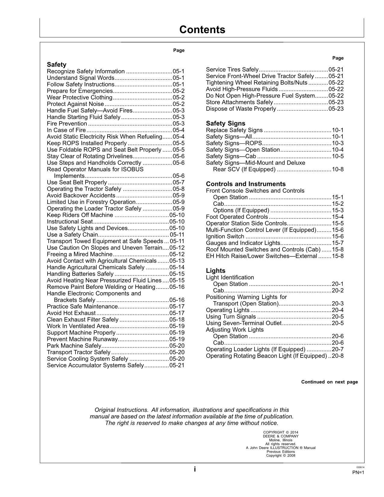 MANUEL D'UTILISATION DU TRACTEUR JOHN DEERE 5083EN 5093EN 5101EN #3