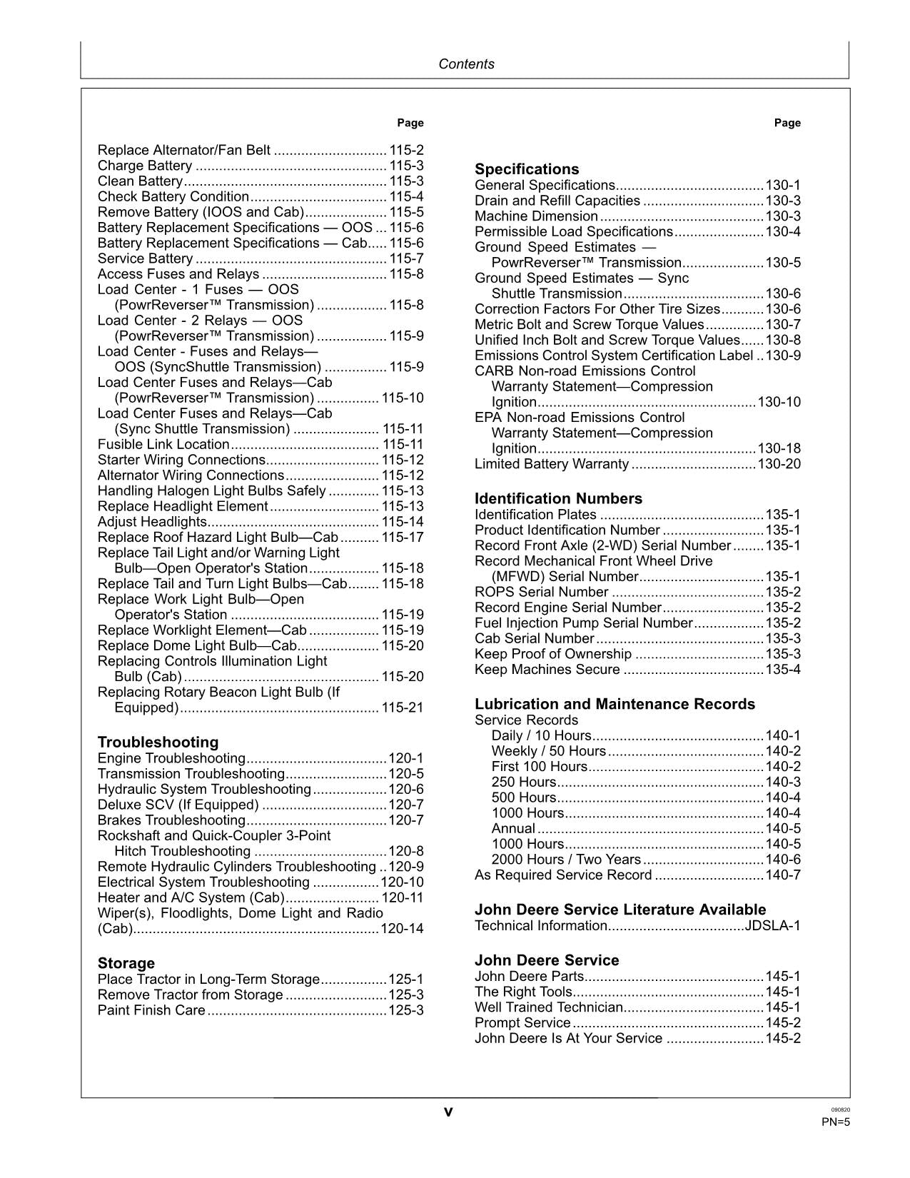 JOHN DEERE 5045E 5065E 5055E 5075E TRAKTOR-BETRIEBSHANDBUCH