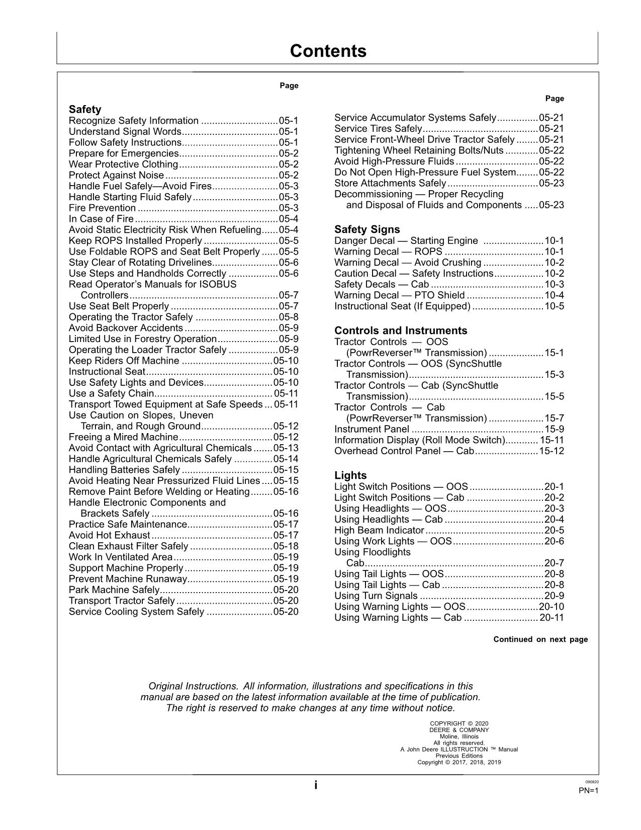 MANUEL D'UTILISATION DU TRACTEUR JOHN DEERE 5045E 5065E 5055E 5075E