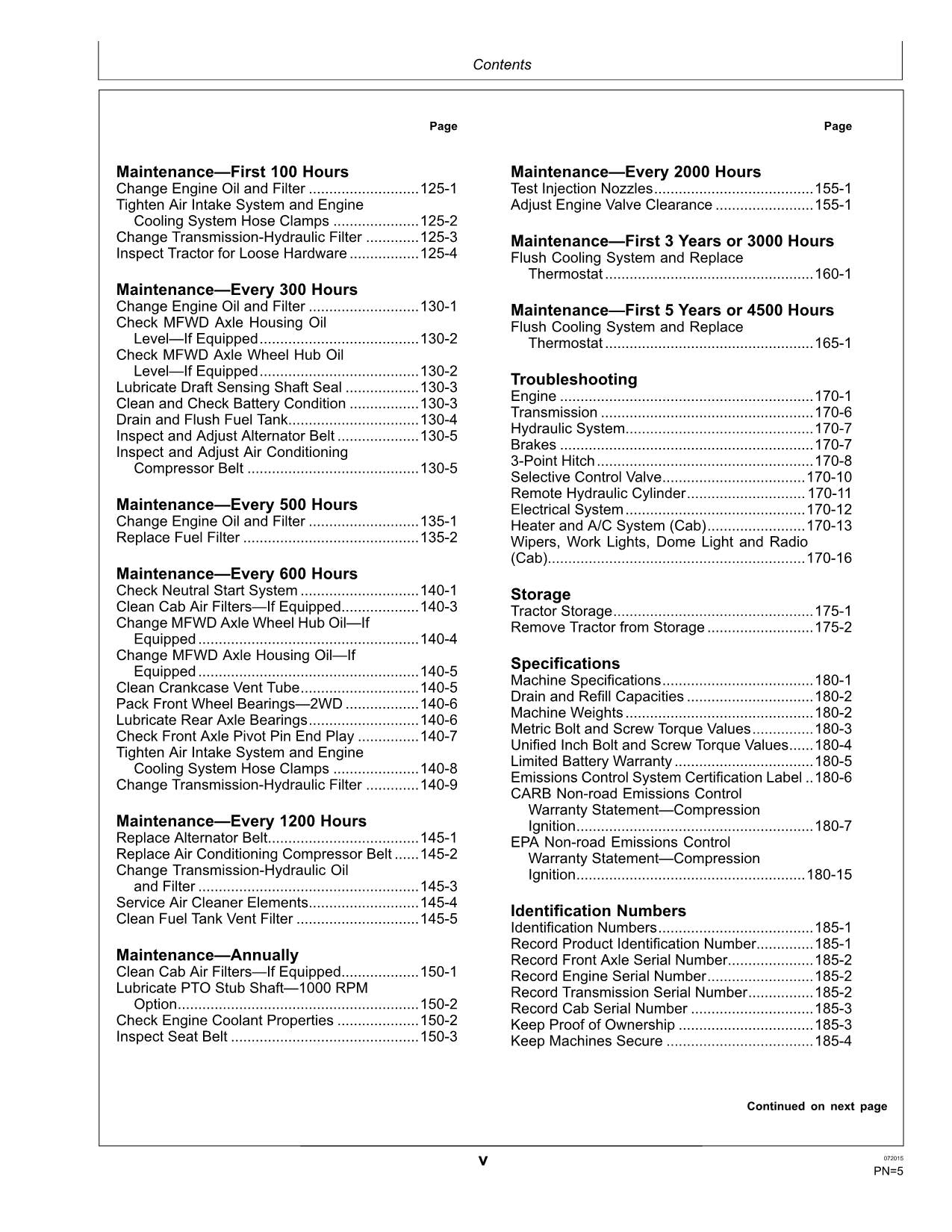 JOHN DEERE 5075M TRACTOR OPERATORS MANUAL SEPTEMBER 2014 -