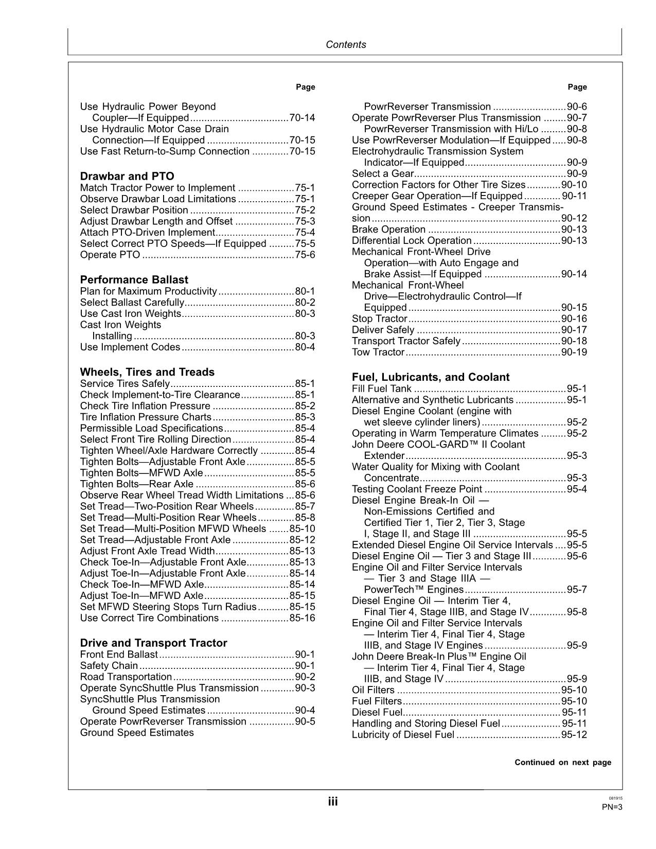 JOHN DEERE 5075M TRACTOR OPERATORS MANUAL OCTOBER 2013 - N/A