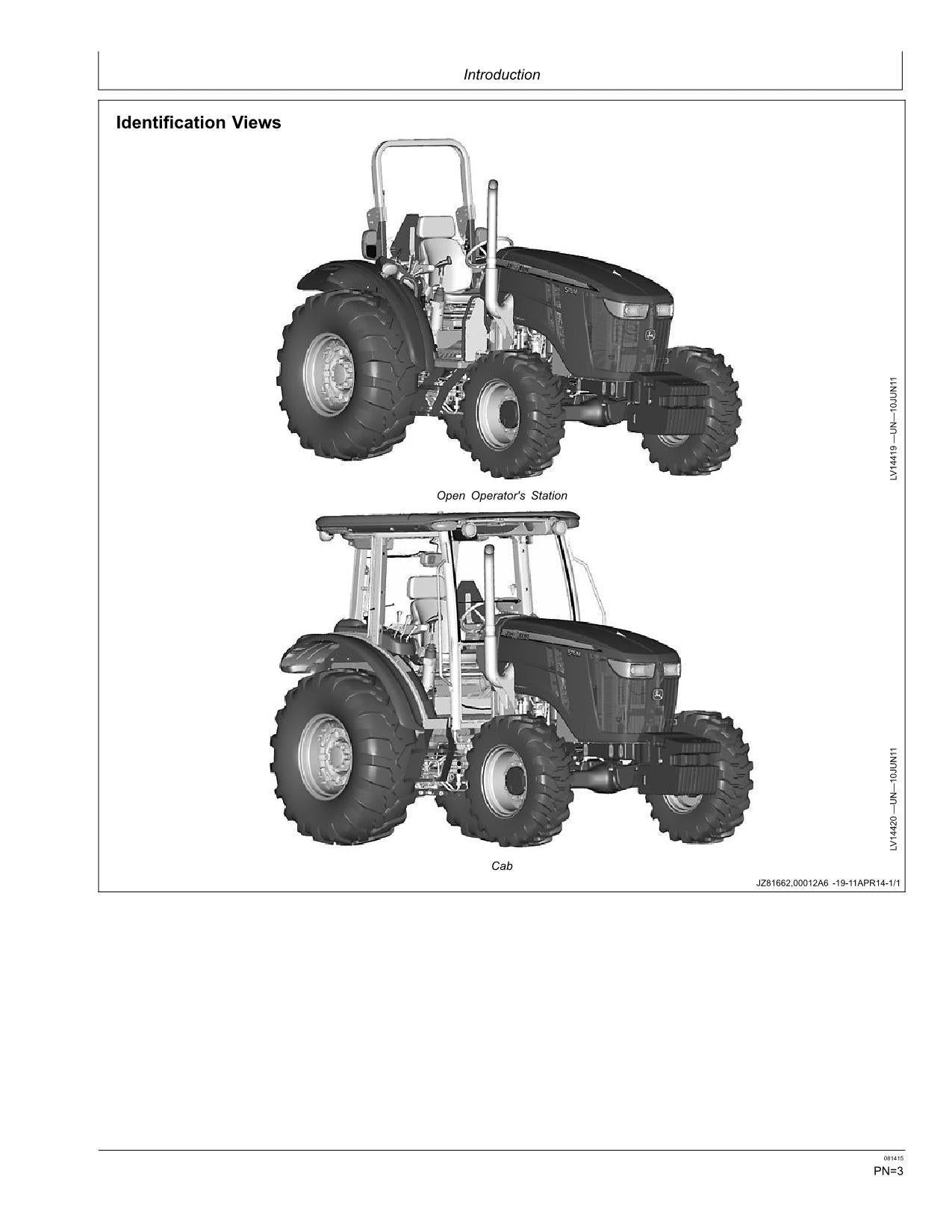 JOHN DEERE 5075M TRACTOR OPERATORS MANUAL MY2015