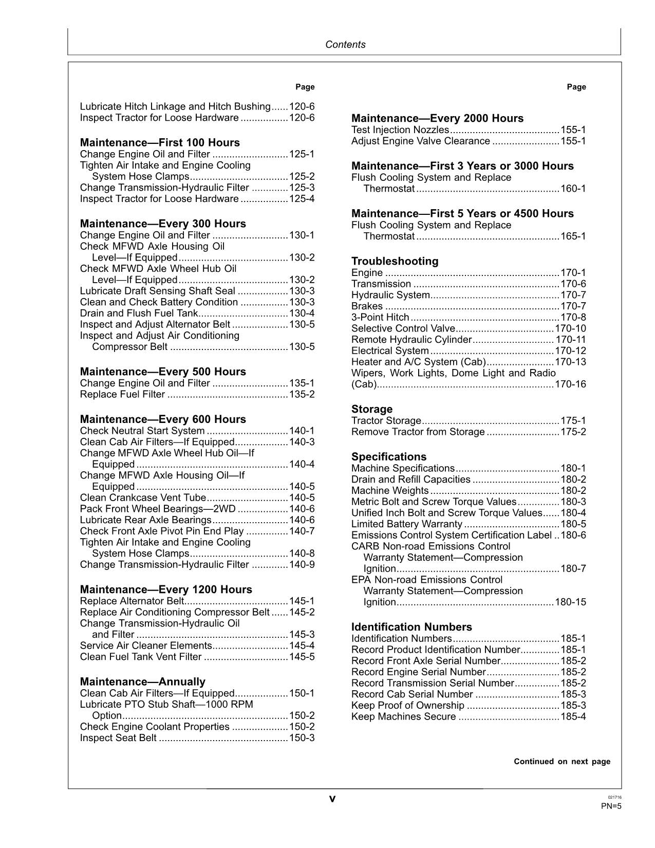 JOHN DEERE 5075M TRACTOR OPERATORS MANUAL MARCH 2016 - N/A