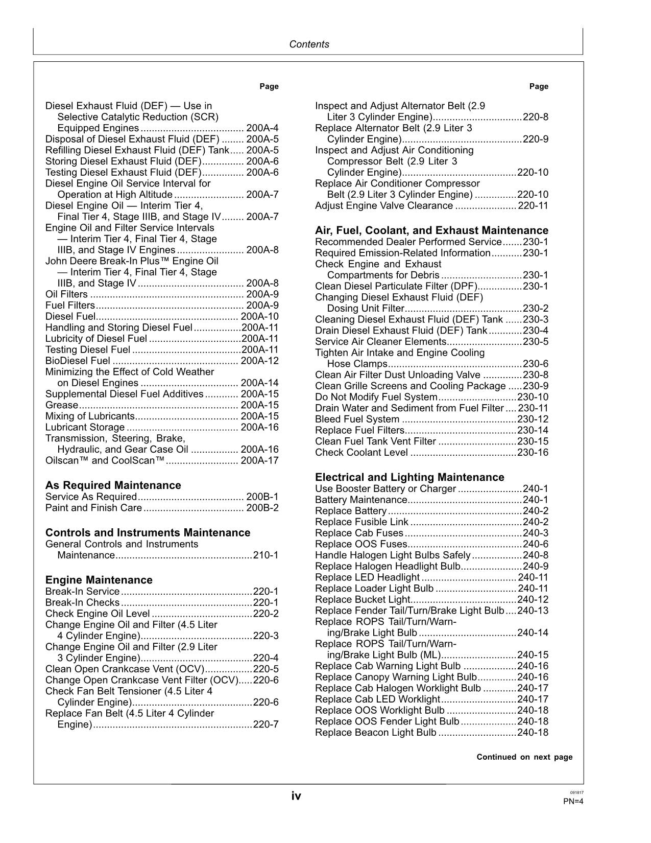 JOHN DEERE 5075M  5090M  5100M  5100MH  5100ML  5115M TRACTOR OPERATORS MANUAL