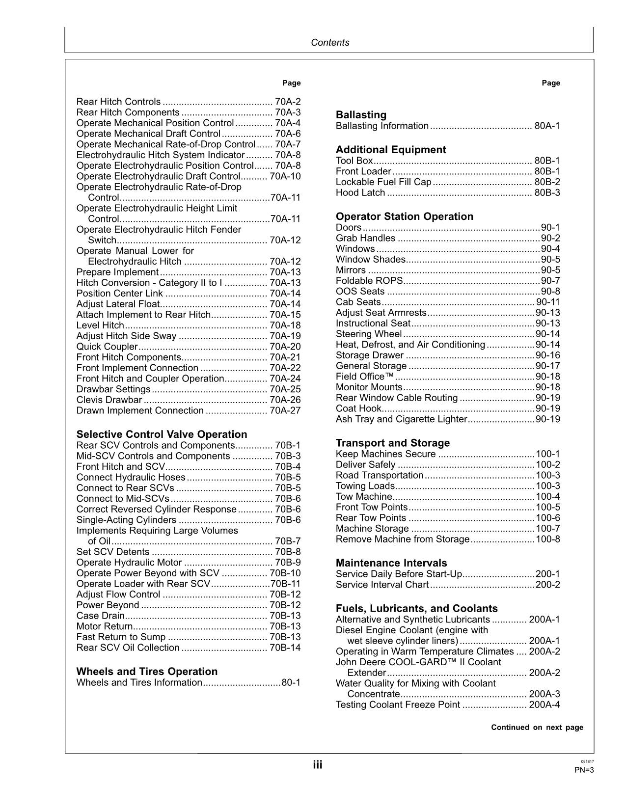 JOHN DEERE 5075M  5090M  5100M  5100MH  5100ML  5115M TRACTOR OPERATORS MANUAL