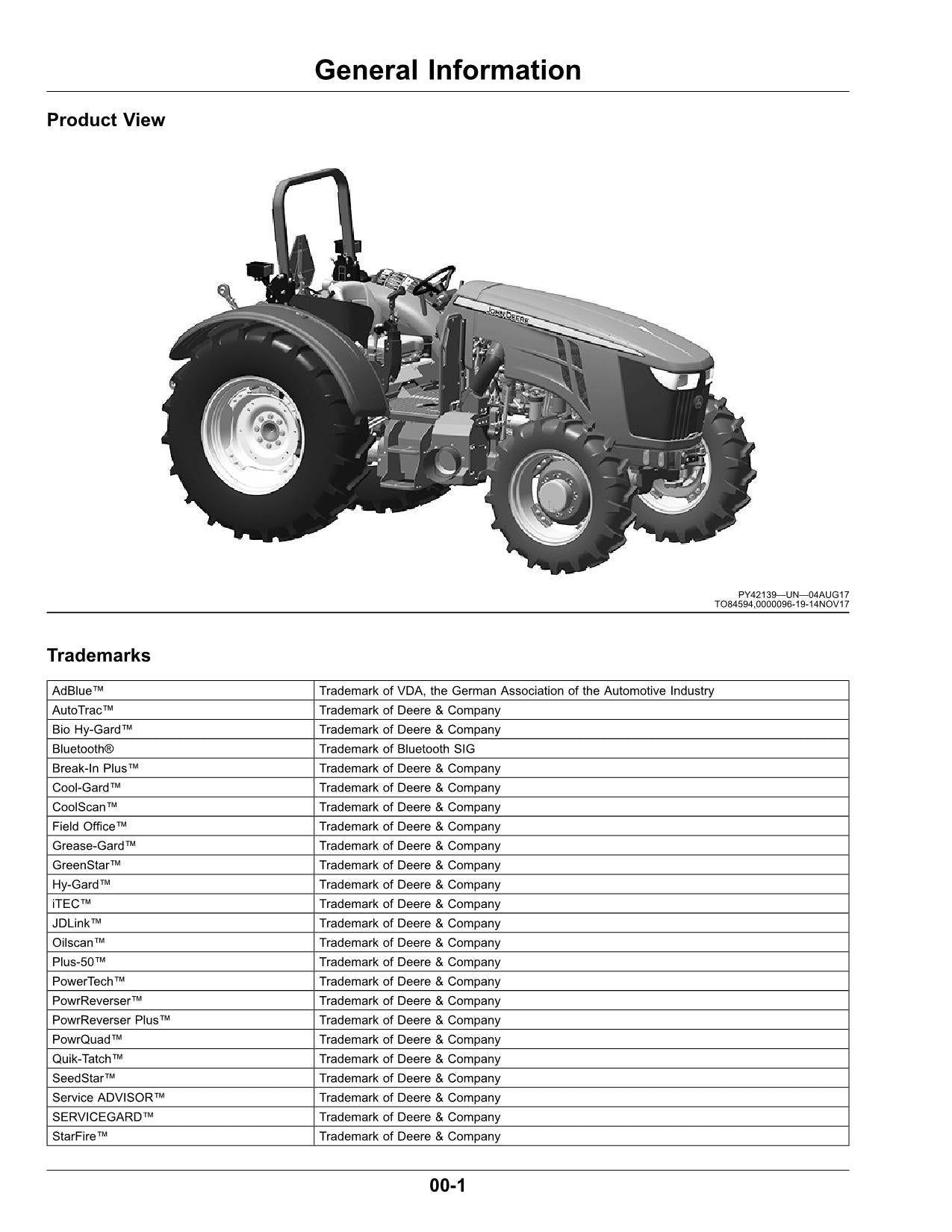 MANUEL D'UTILISATION DU TRACTEUR JOHN DEERE 5100ML 5125ML 5115ML FT4