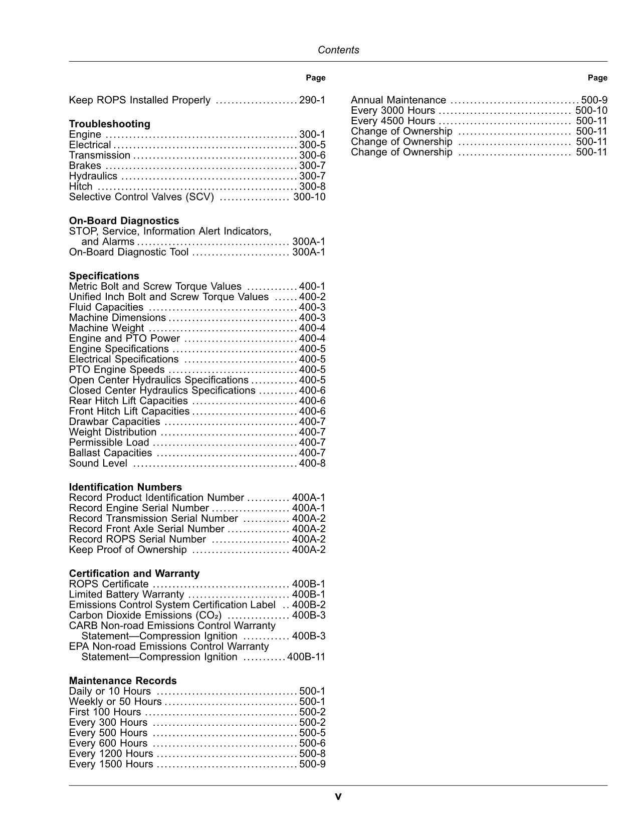 JOHN DEERE 5100ML  5125ML  5115ML  FT4 TRACTOR OPERATORS MANUAL