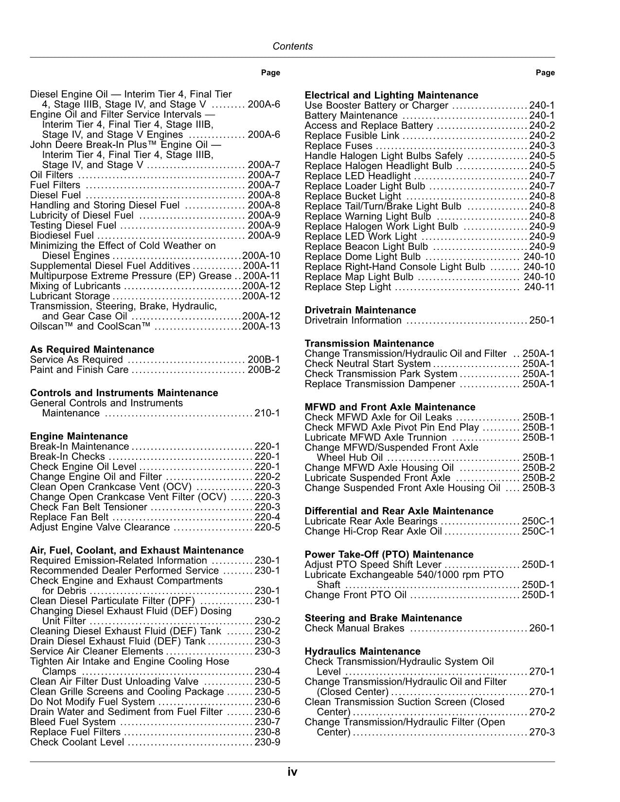 JOHN DEERE 5090R  5100R  5115R  5115RH  5125R FT4 TRACTOR OPERATORS MANUAL