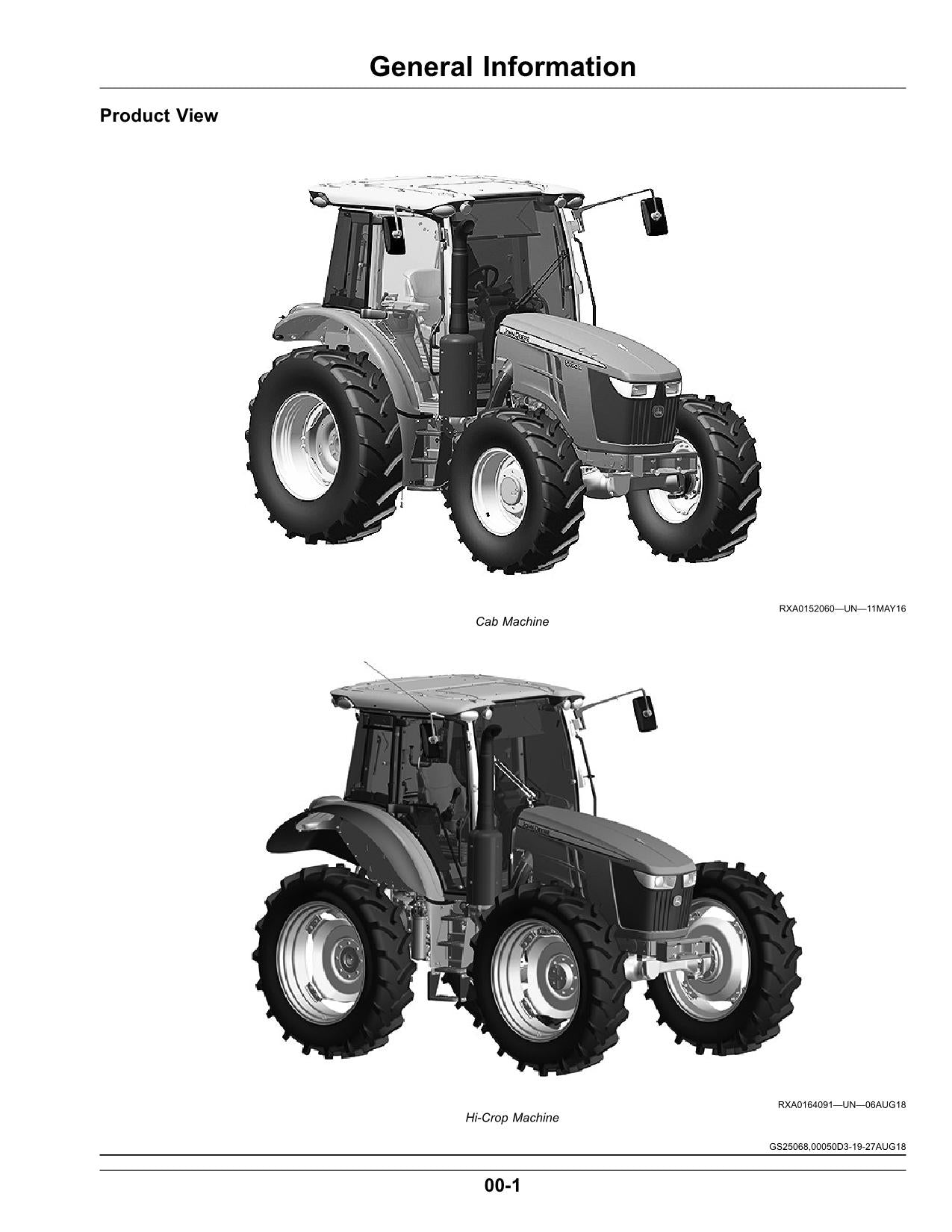 JOHN DEERE 5090R  5100R  5115R  5115RH  5125R FT4 TRACTOR OPERATORS MANUAL