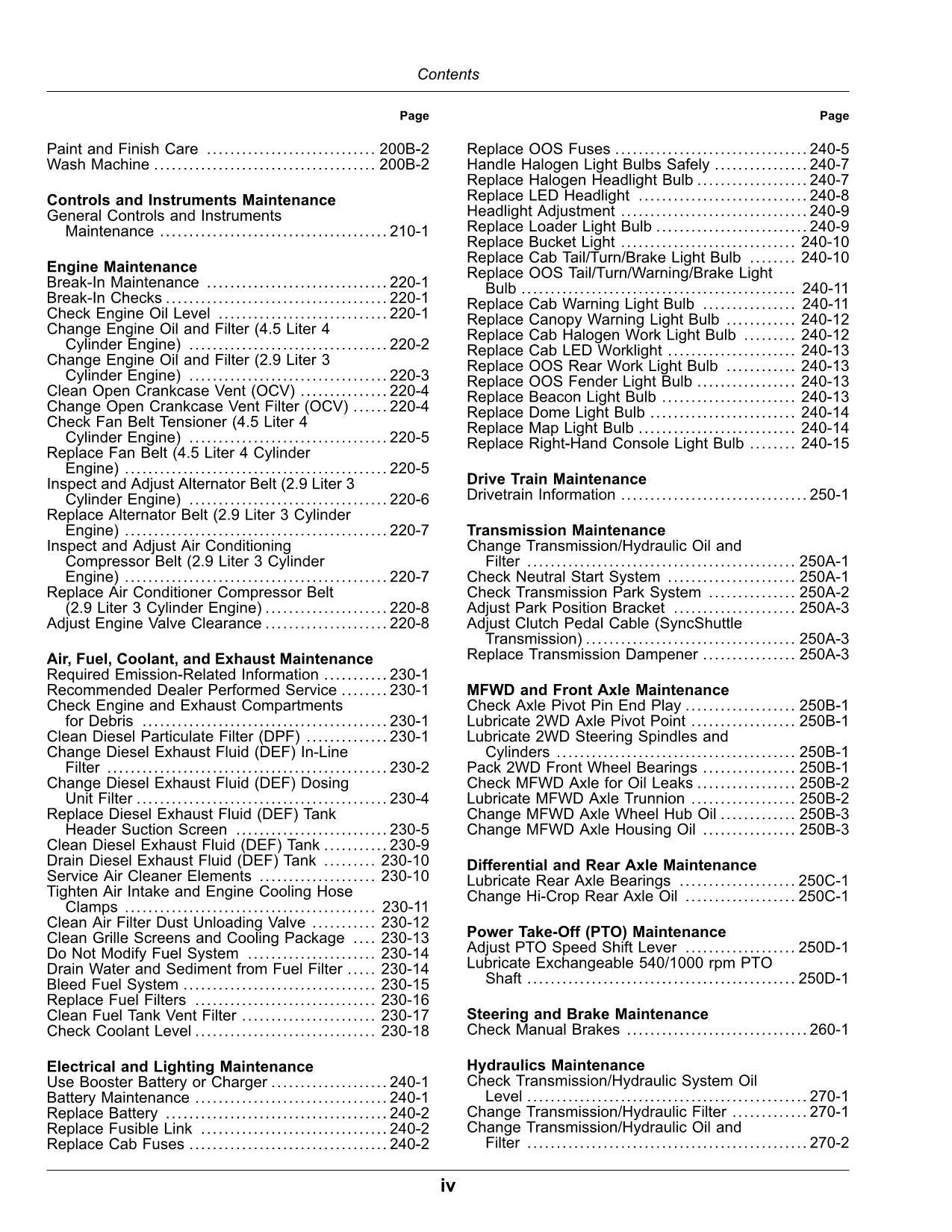 JOHN DEERE 5075M  5090M  5100M  5100MH  5115M  FT4 TRACTOR OPERATORS MANUAL