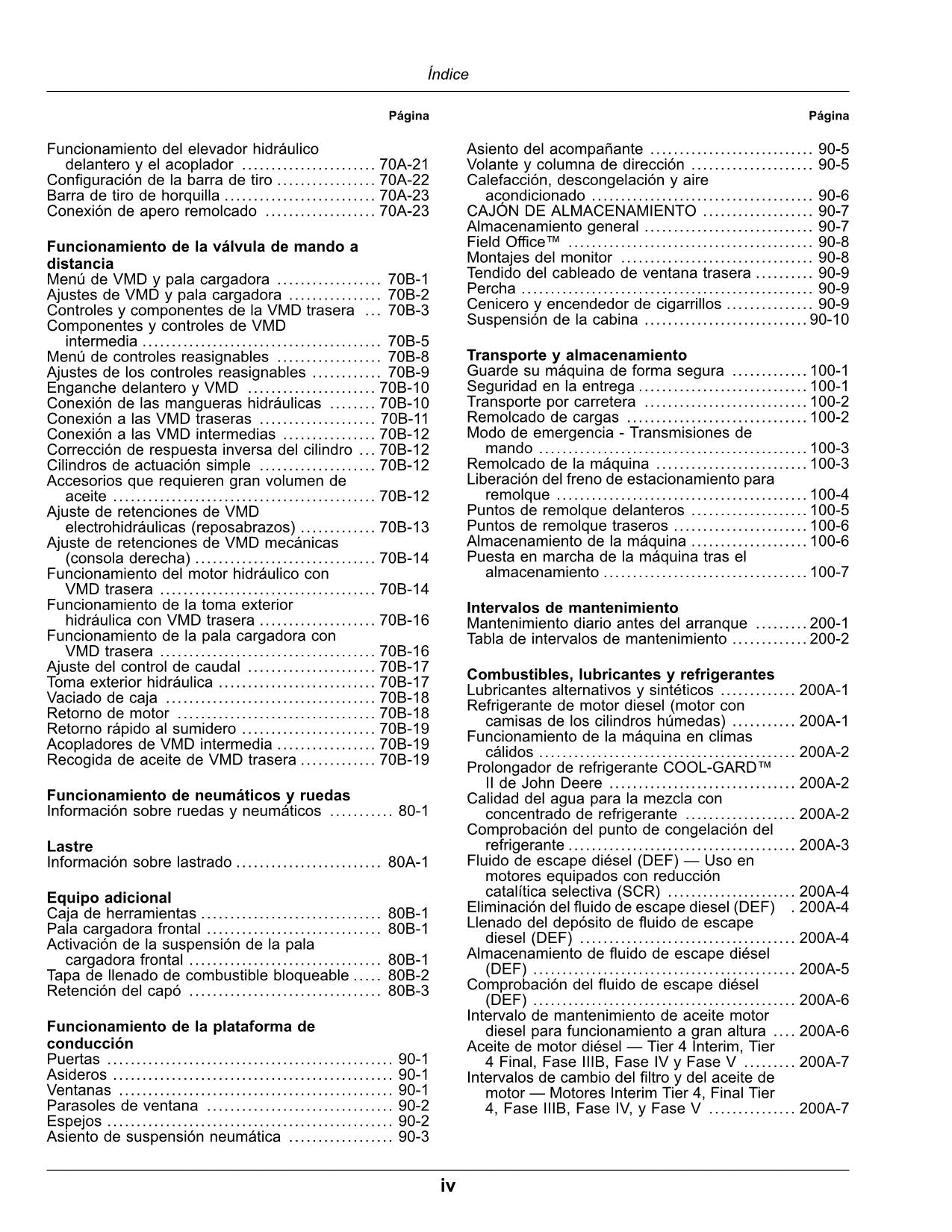 MANUEL D'UTILISATION DU TRACTEUR JOHN DEERE 5090R 5100R 5115R 5115RH 5125R ESPAGNOL