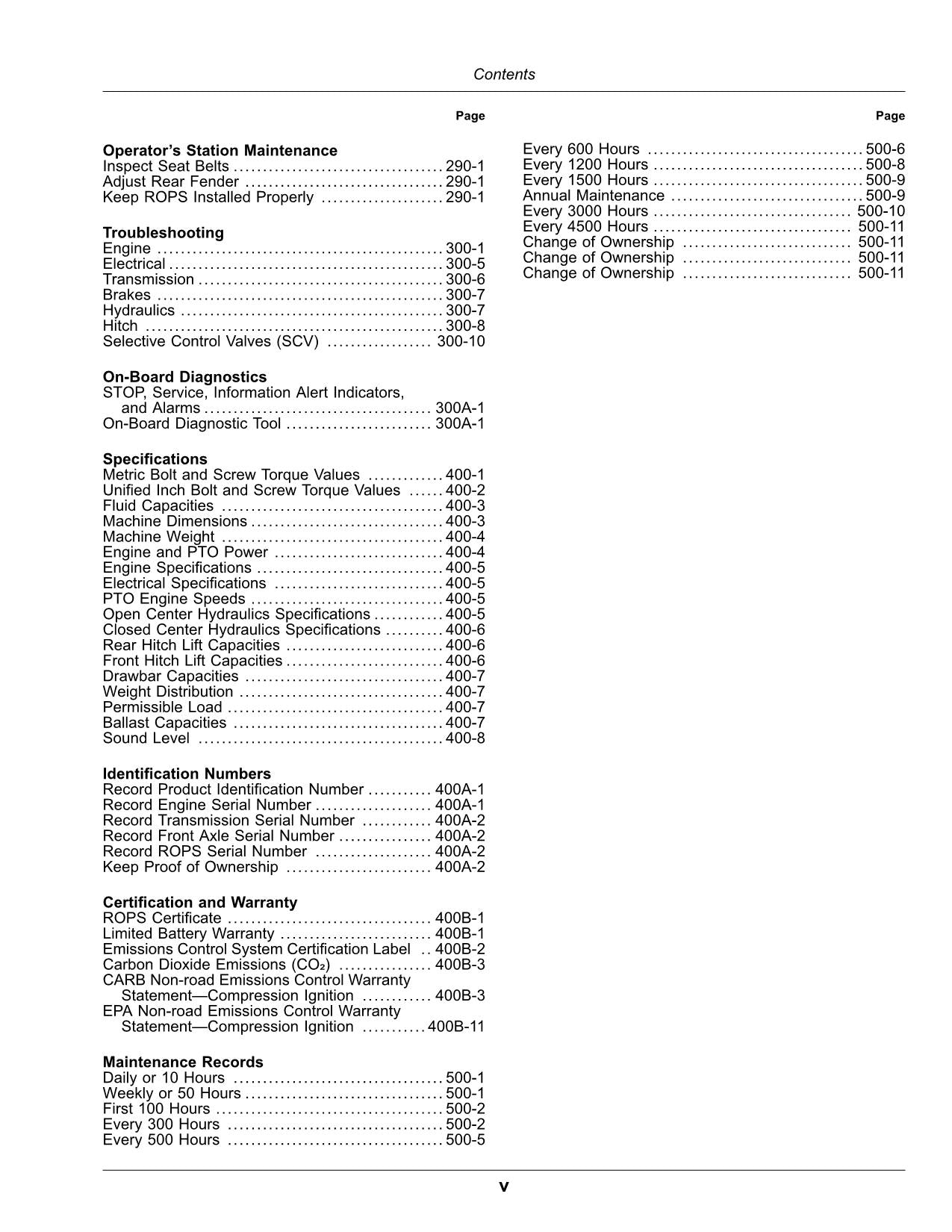 JOHN DEERE 5100ML 5115ML 5125ML TRAKTOR-BETRIEBSHANDBUCH