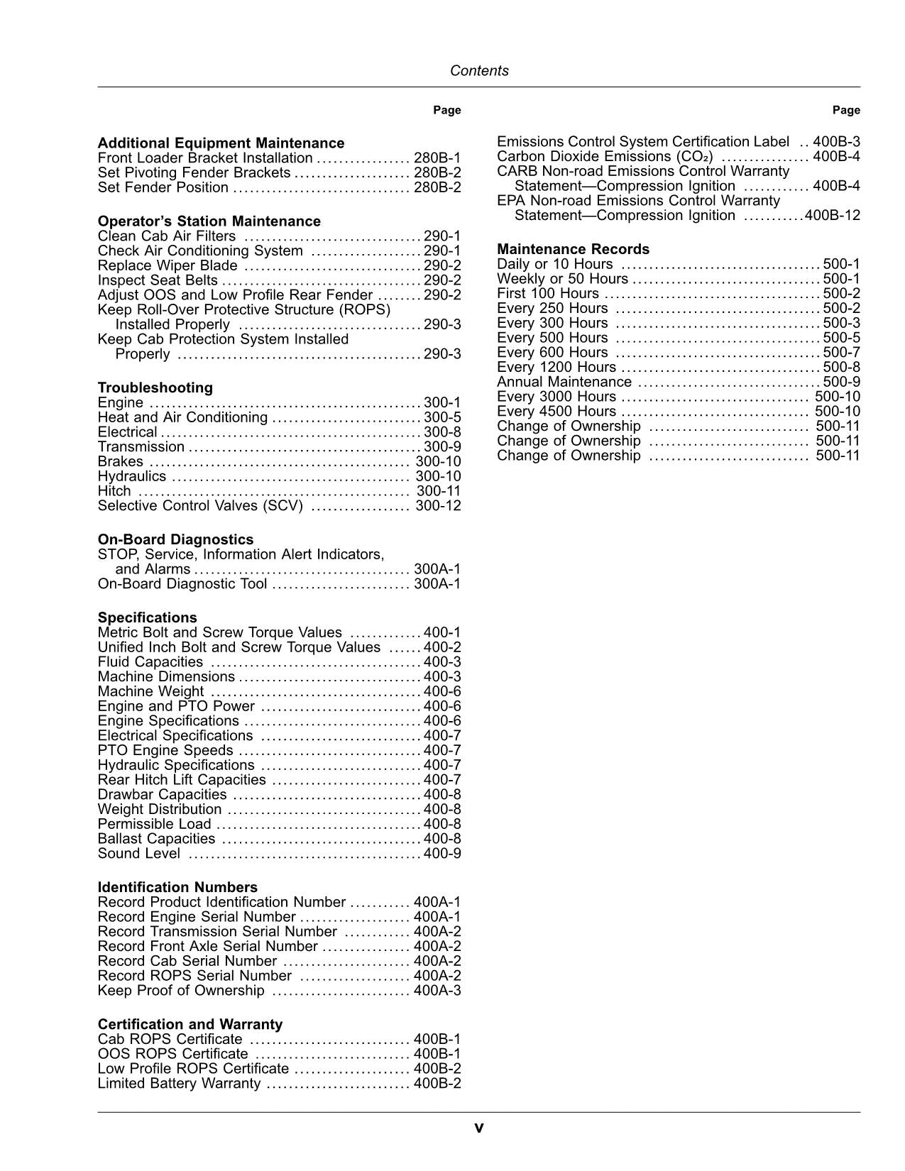 JOHN DEERE 5090E 5090EL 5100E TRAKTOR BEDIENUNGSANLEITUNG Nov 2020-