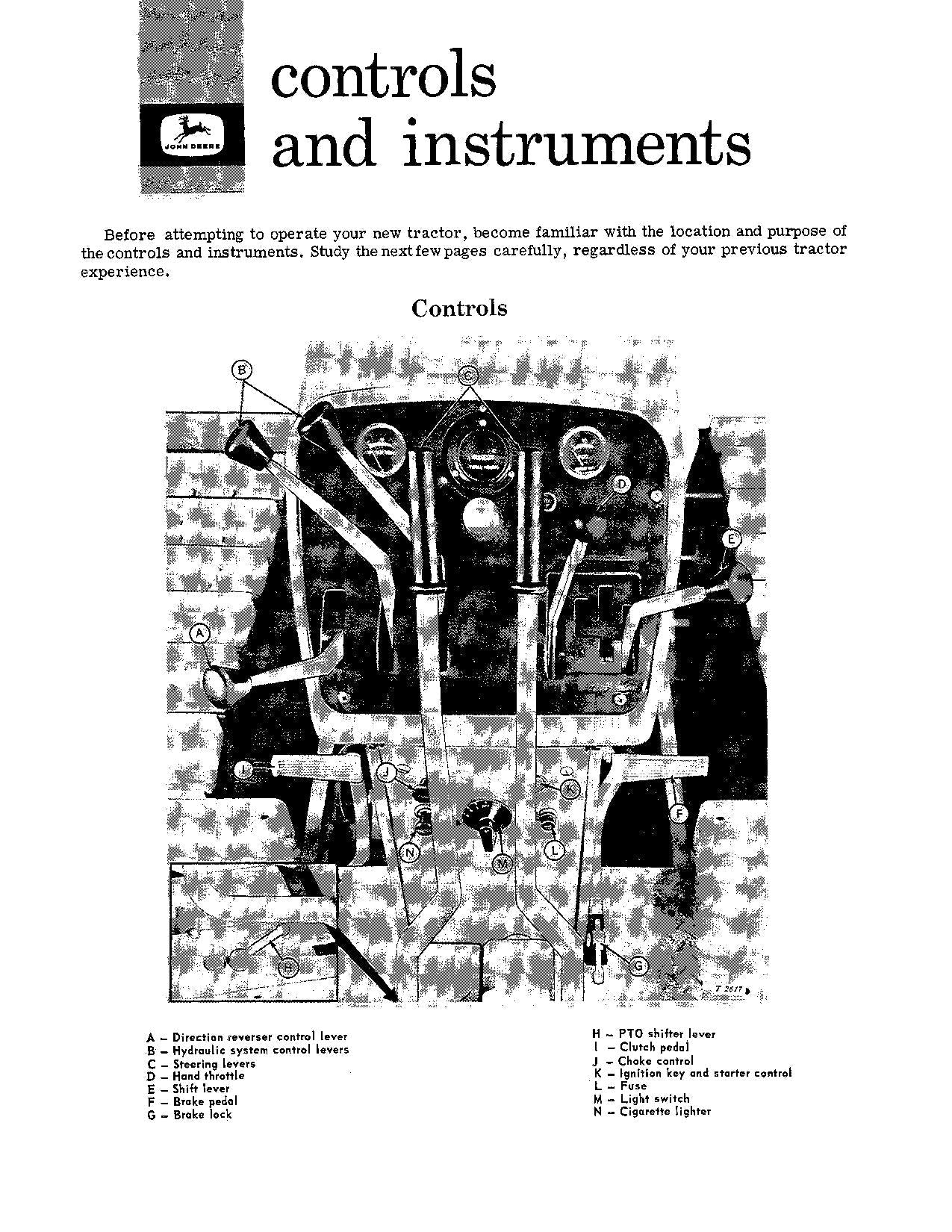 JOHN DEERE 1010 TRACTOR OPERATORS MANUAL ser 001001-031000