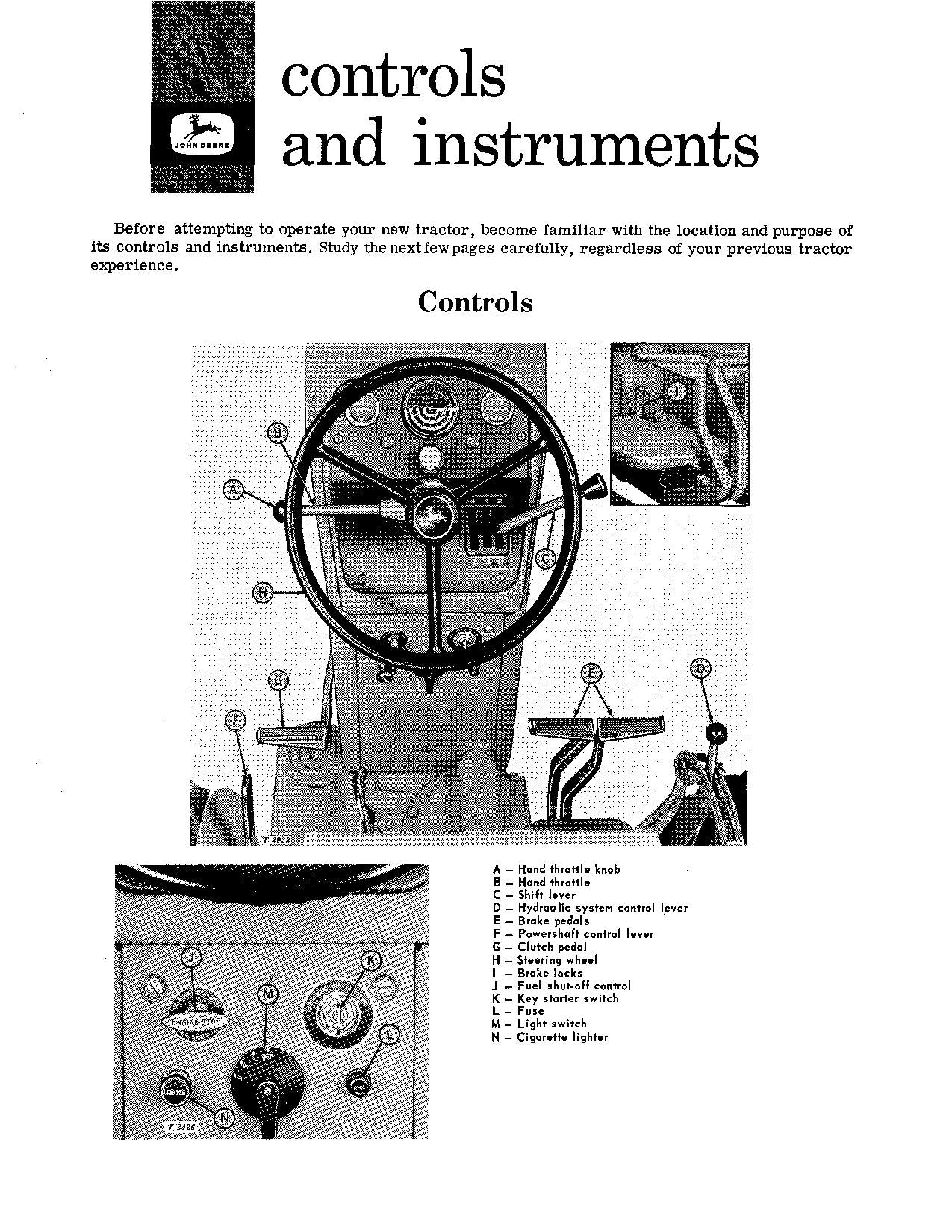 JOHN DEERE 1010 DIESEL UTILITY TRACTOR OPERATORS MANUAL OMT15501