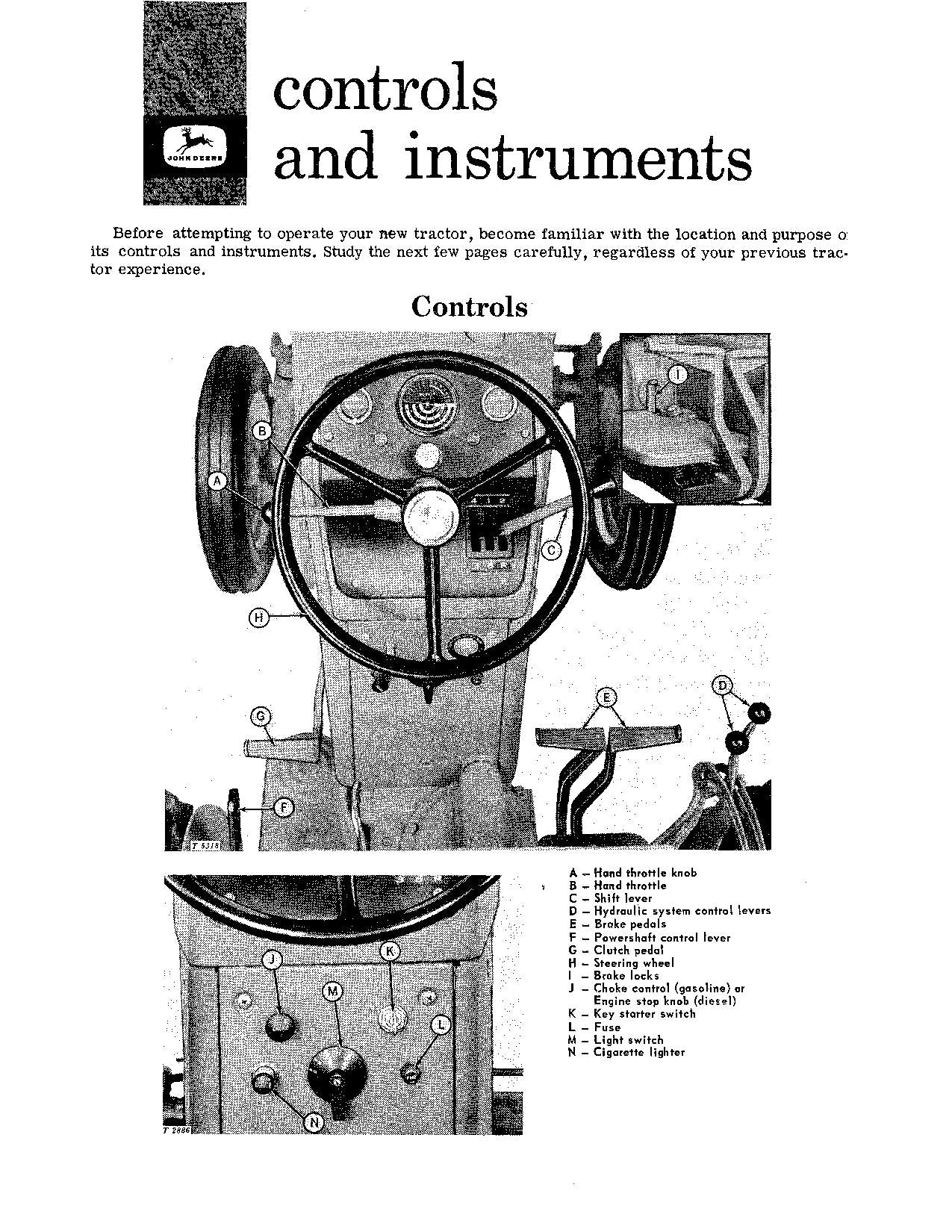 JOHN DEERE 1010 RS TRACTOR OPERATORS MANUAL