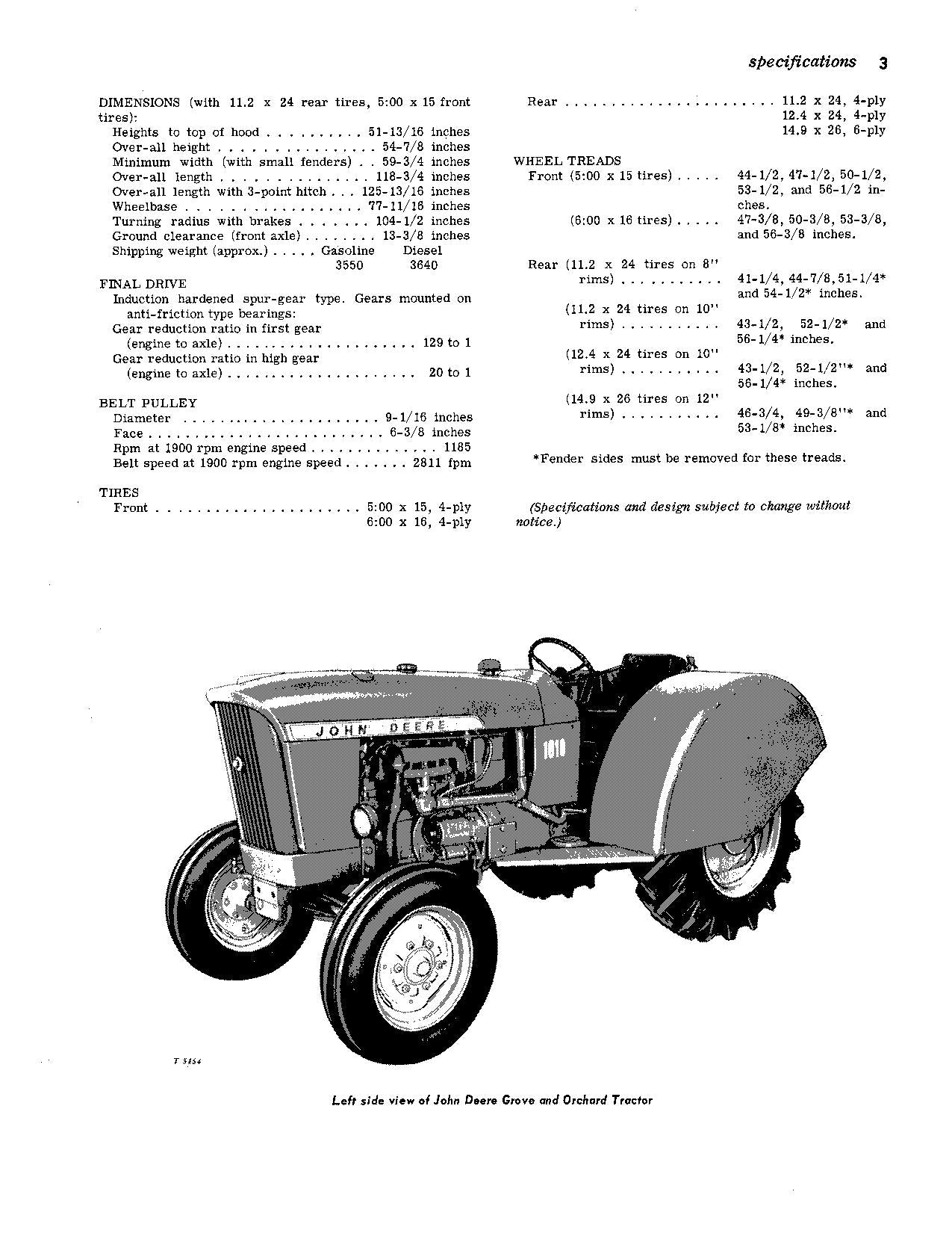 MANUEL D'UTILISATION DU TRACTEUR JOHN DEERE 1010 O