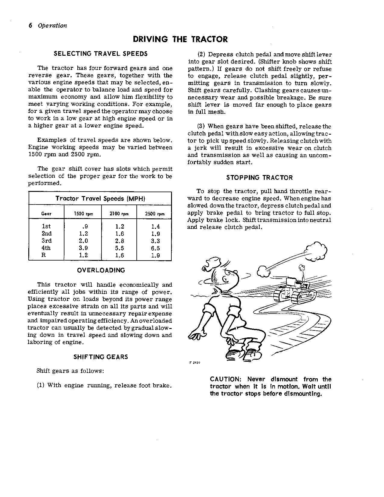 JOHN DEERE 1010 TRACTOR OPERATORS MANUAL SER.031001-042000