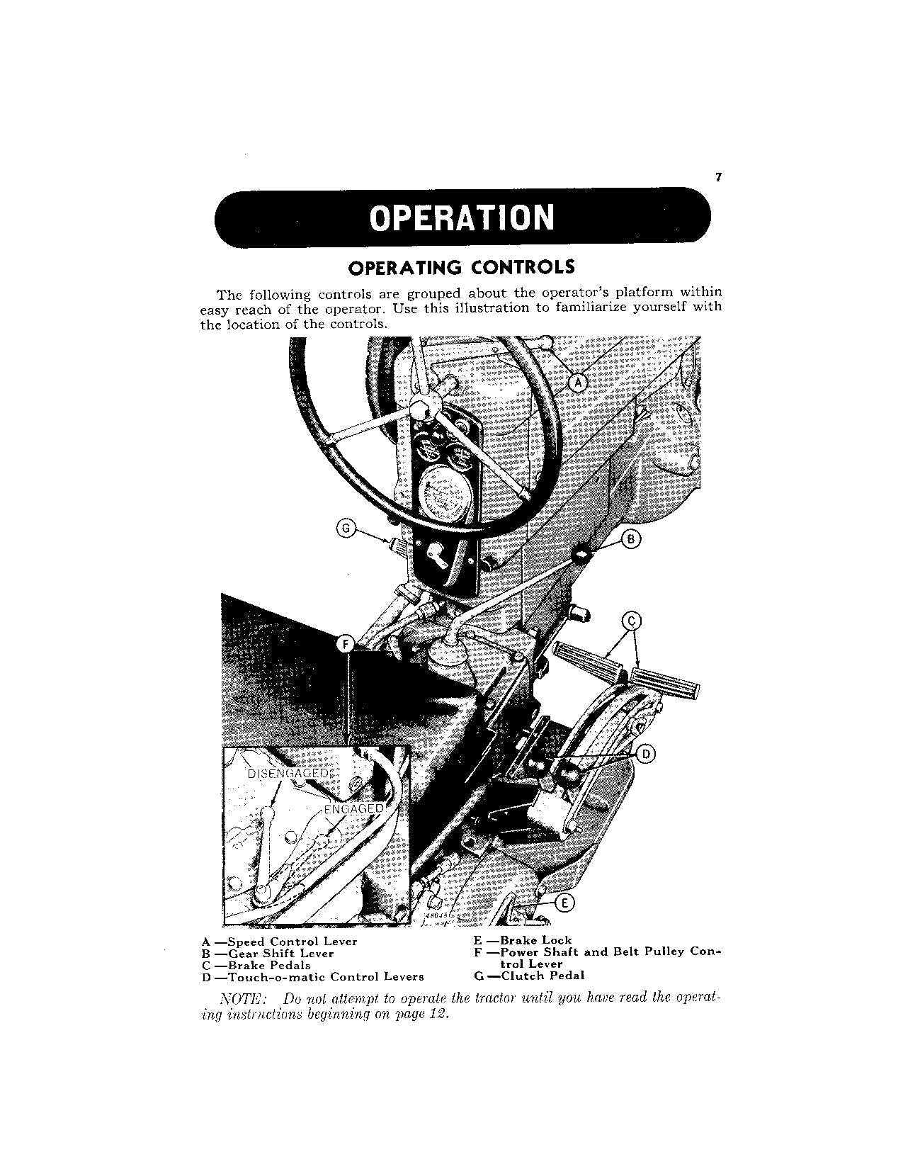 JOHN DEERE 420 TRACTOR OPERATORS MANUAL 80001-100000