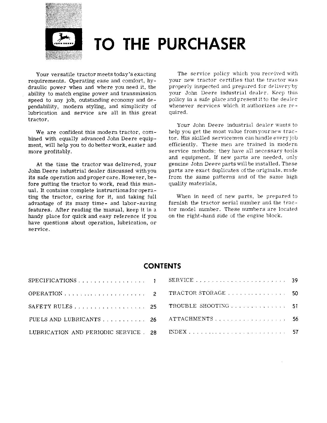 JOHN DEERE 2010 TRACTOR OPERATORS MANUAL OMT19264