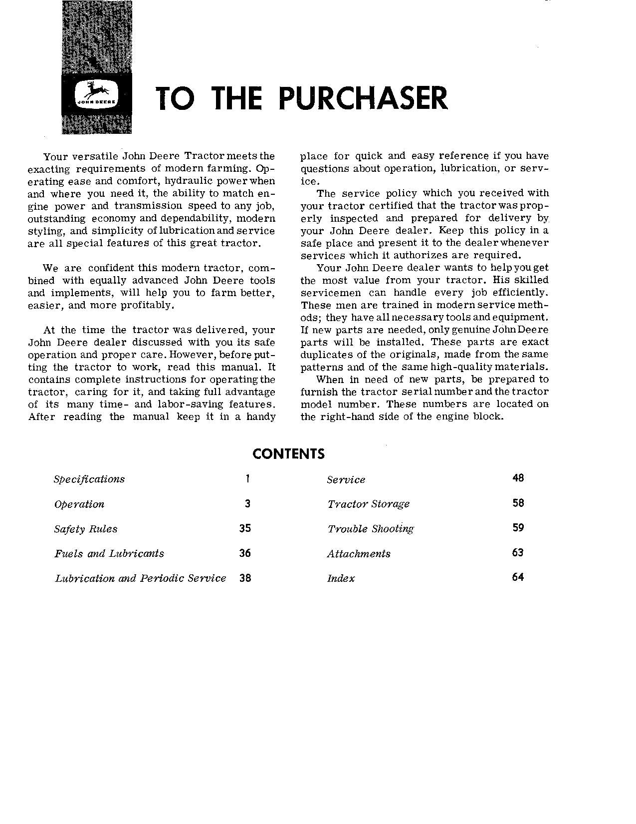 JOHN DEERE 2010 TRAKTOR-BETRIEBSHANDBUCH OMT19593