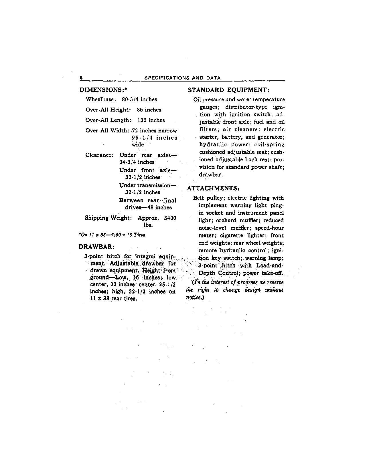 JOHN DEERE 420 TRACTOR OPERATORS MANUAL NORTH AMERICA