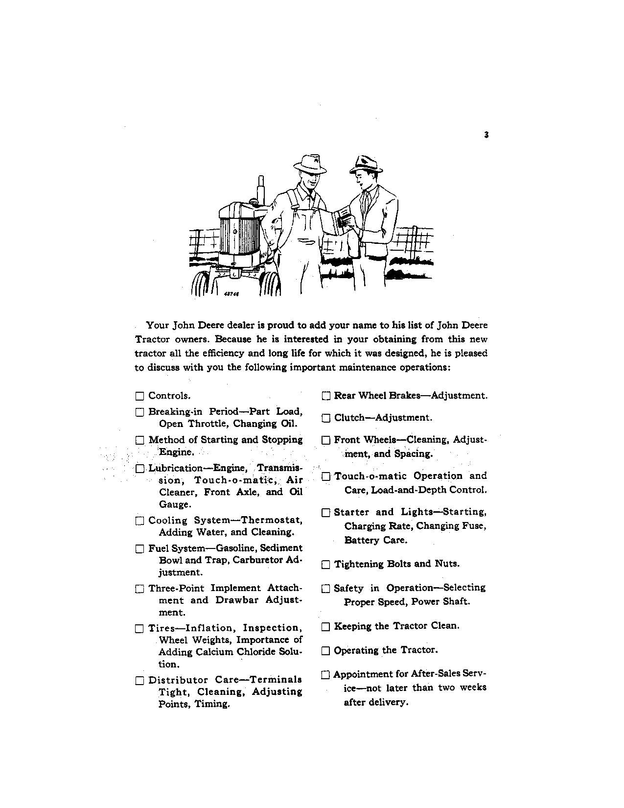 JOHN DEERE 420 TRACTOR OPERATORS MANUAL NORTH AMERICA