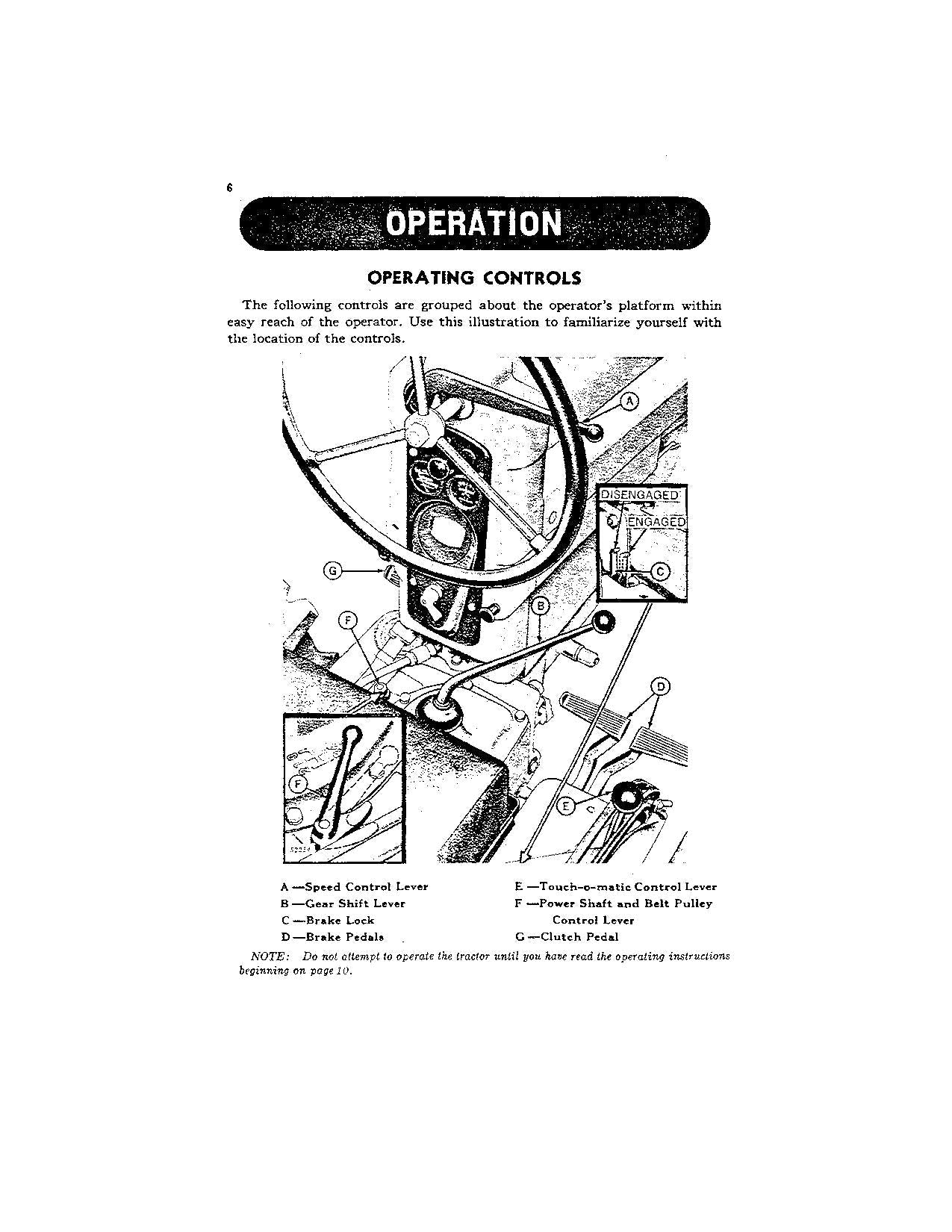 MANUEL D'UTILISATION DU TRACTEUR JOHN DEERE 420 100001-