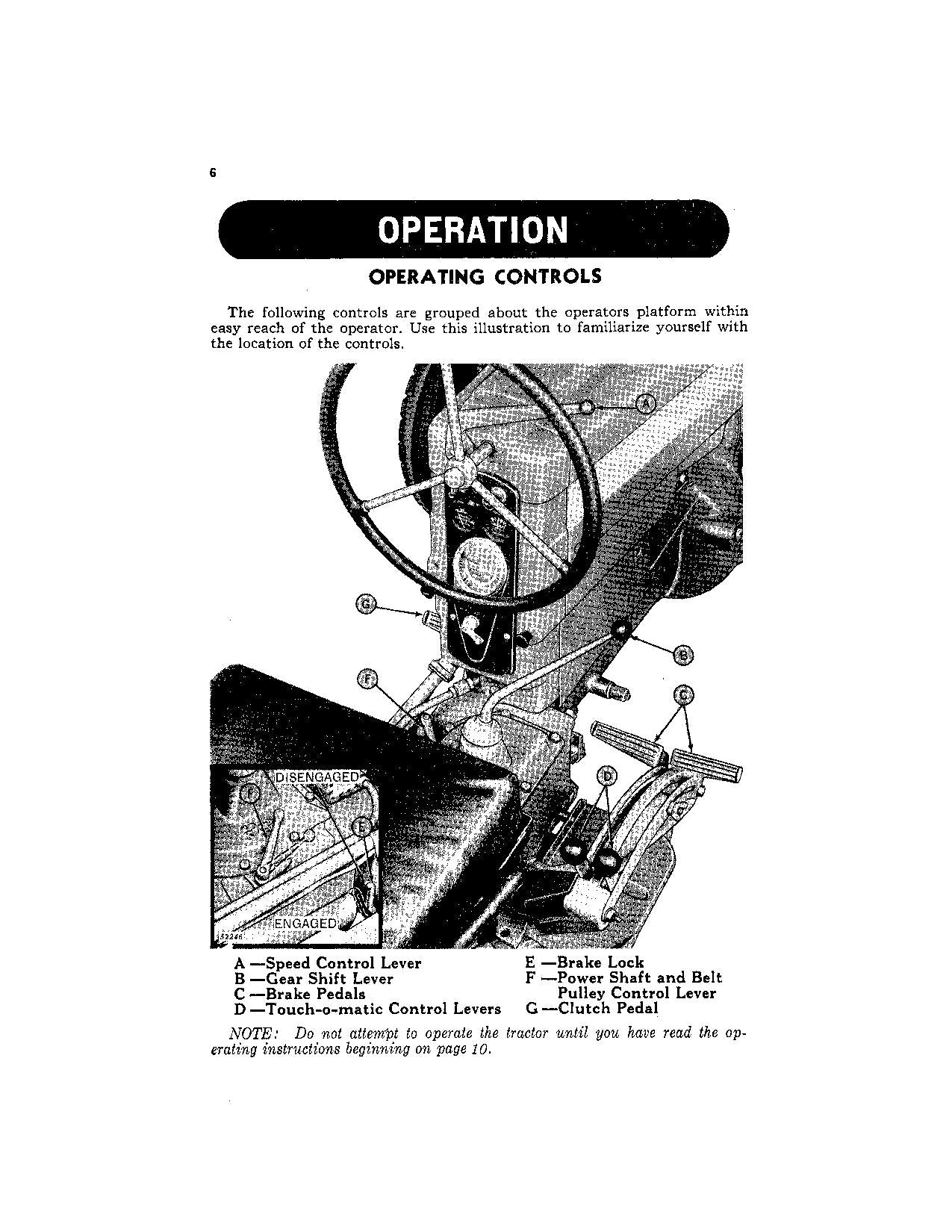 JOHN DEERE 420 TRACTOR OPERATORS MANUAL 100001-