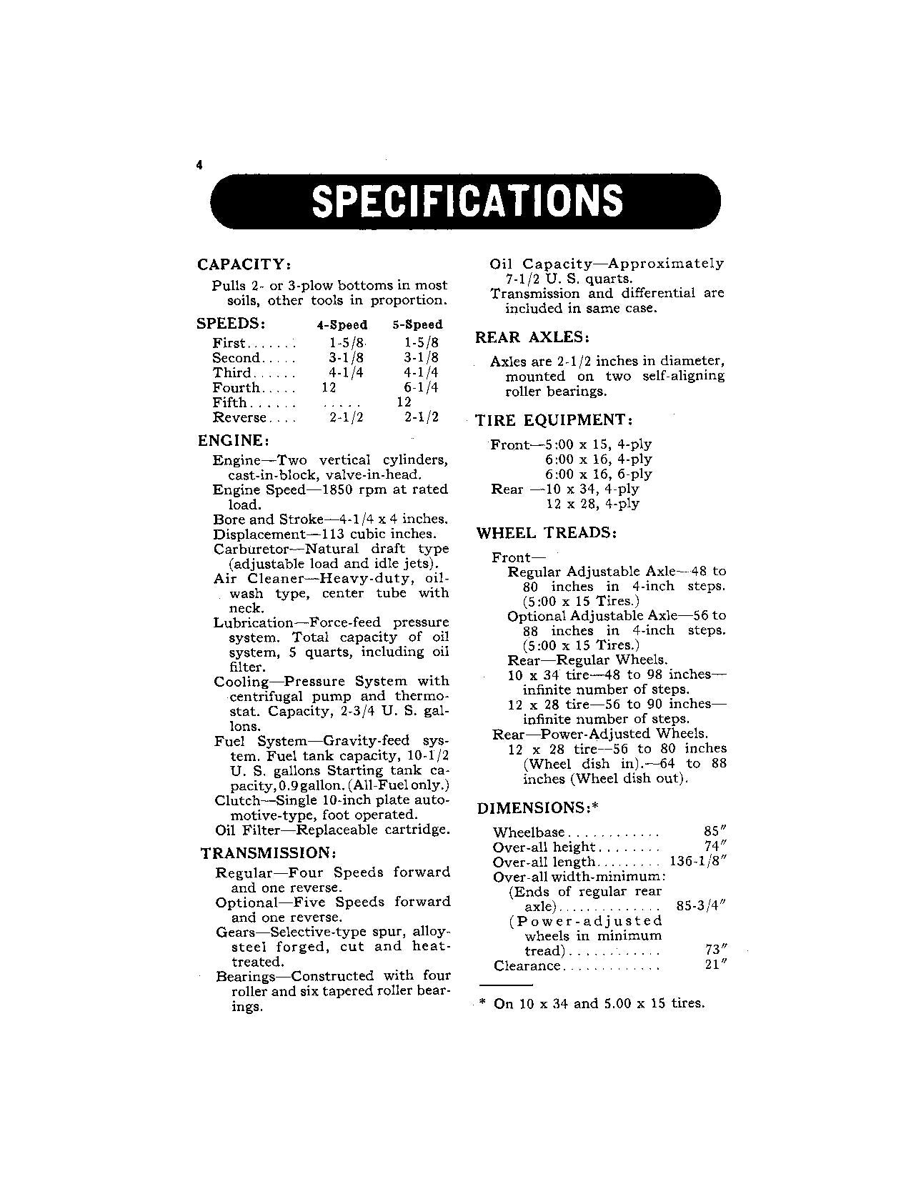 JOHN DEERE 420 TRACTOR OPERATORS MANUAL  100001-125000