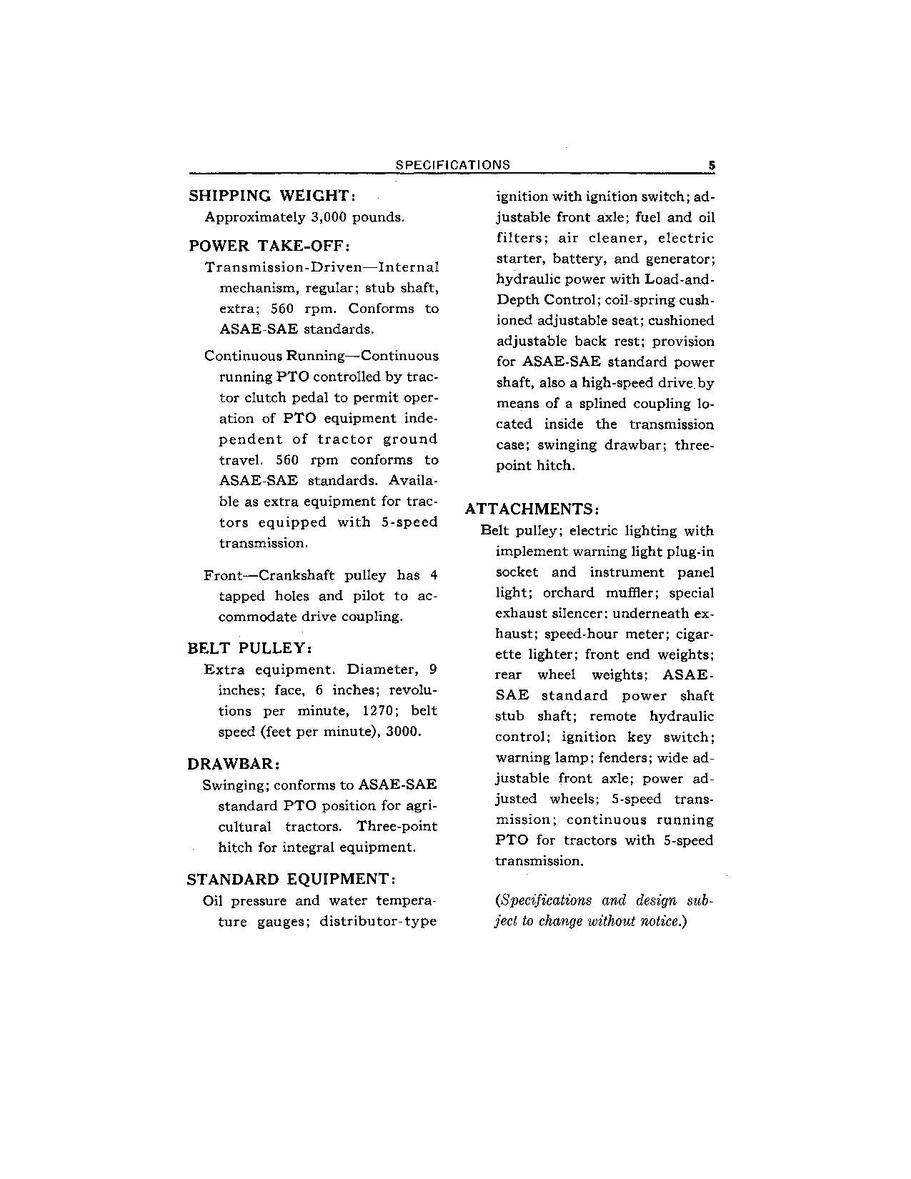 JOHN DEERE 420 TRACTOR OPERATORS MANUAL  100001-125000