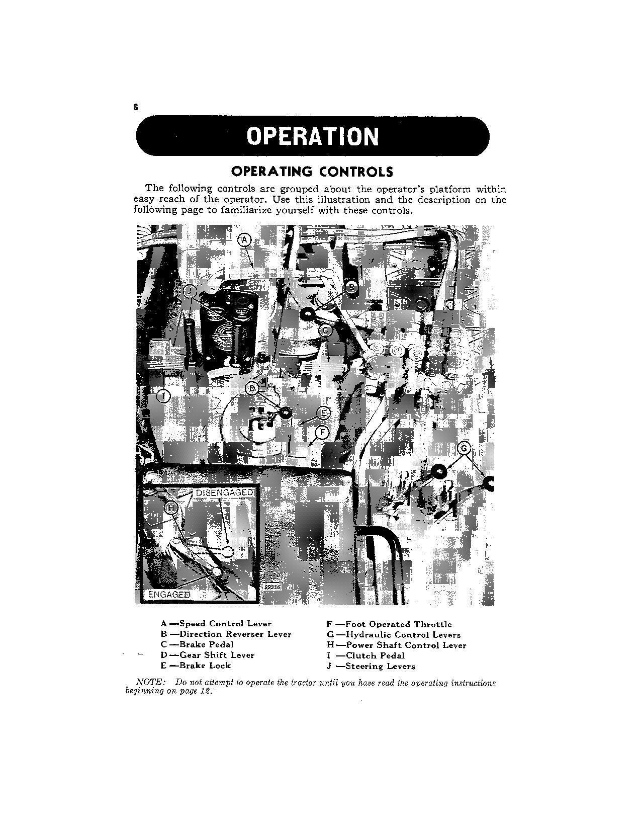 JOHN DEERE 420 TRACTOR OPERATORS MANUAL ser 125001- OMT42757