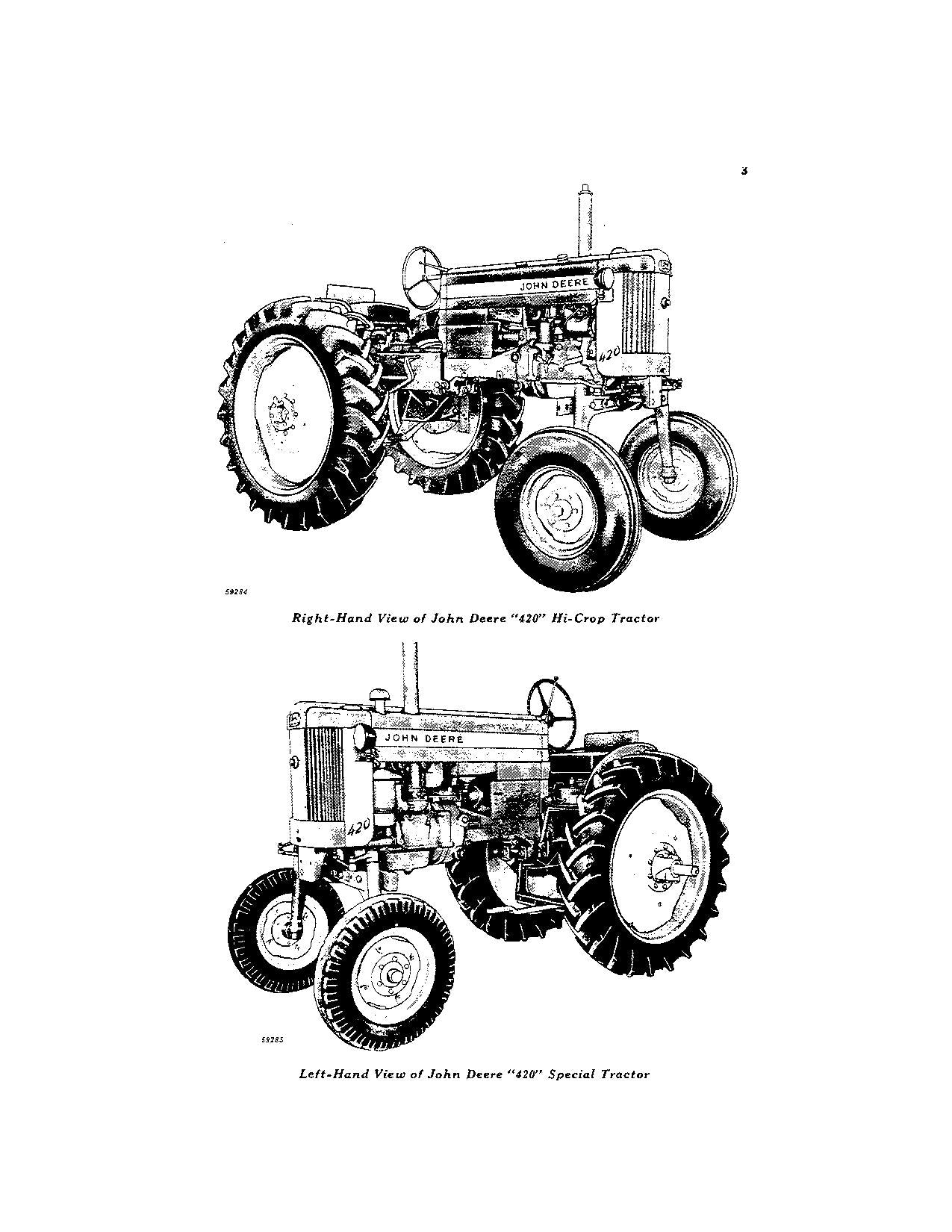 JOHN DEERE 420 TRAKTOR BEDIENUNGSANLEITUNG OMT43757